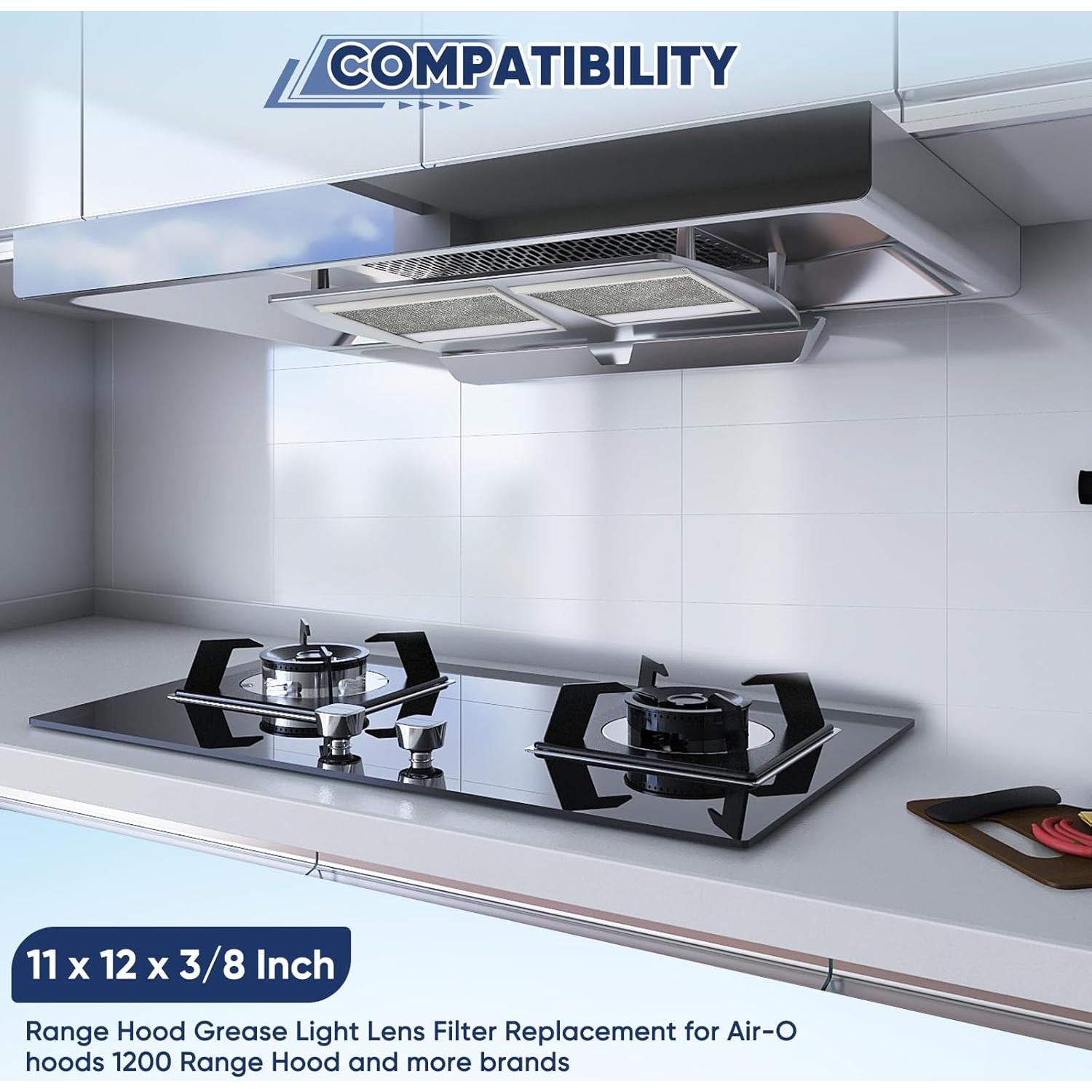 Filtro de grasa de aluminio KTWT para campana extractora 2 piezas 27.94x30.48 cm