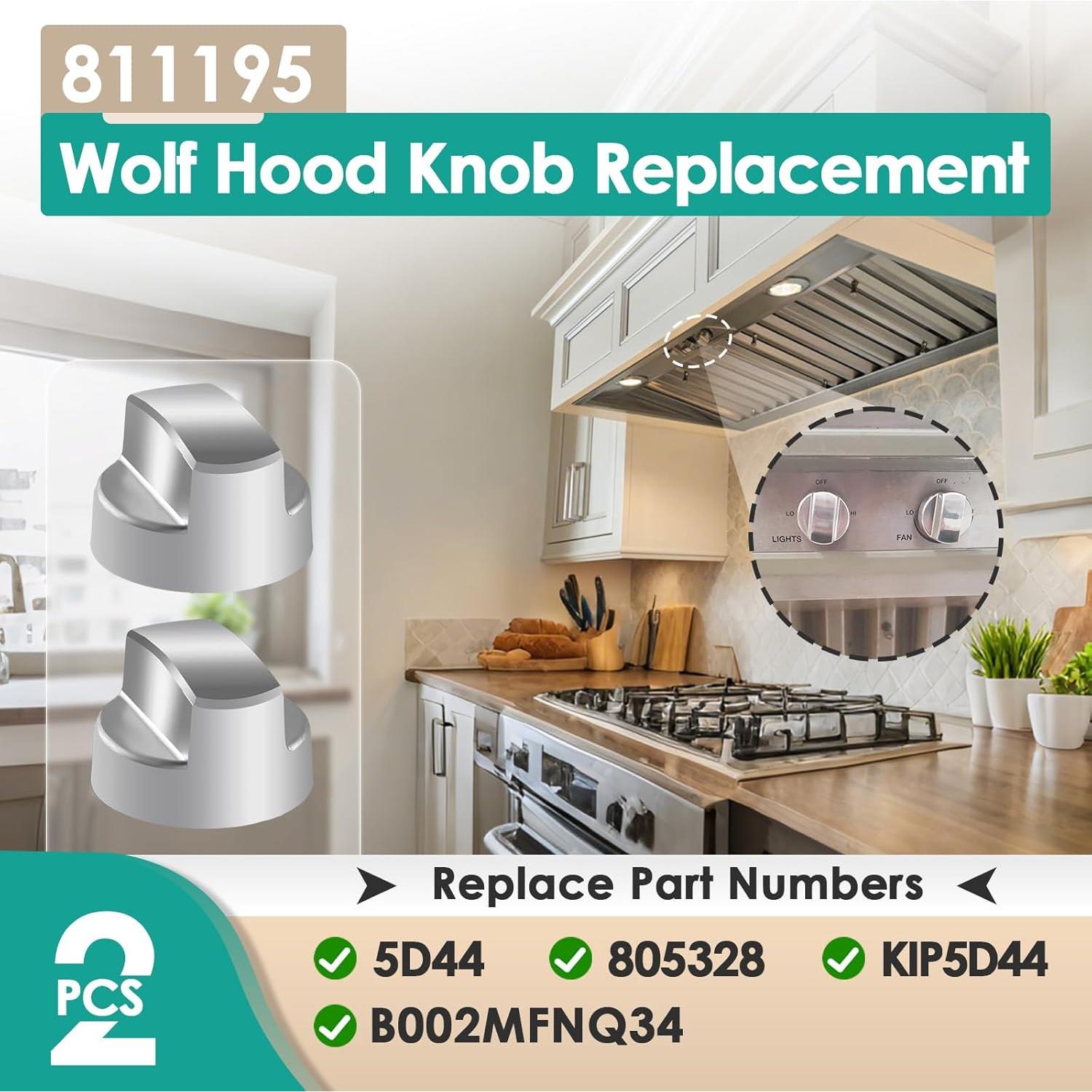 2 Perillas de Capó Gfdoso 811195 para Sub-Zero Wolf - Reemplazo