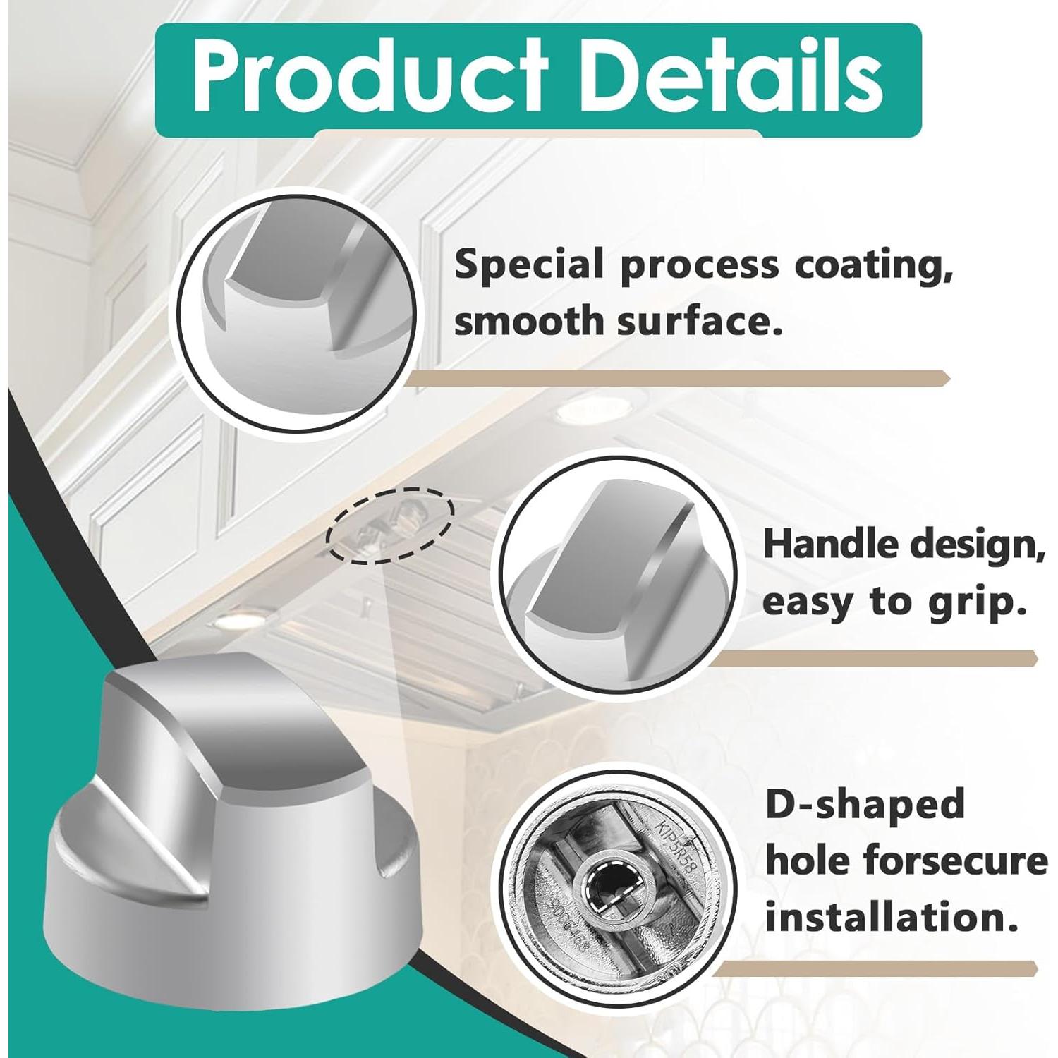 2 Perillas de Capó Gfdoso 811195 para Sub-Zero Wolf - Reemplazo