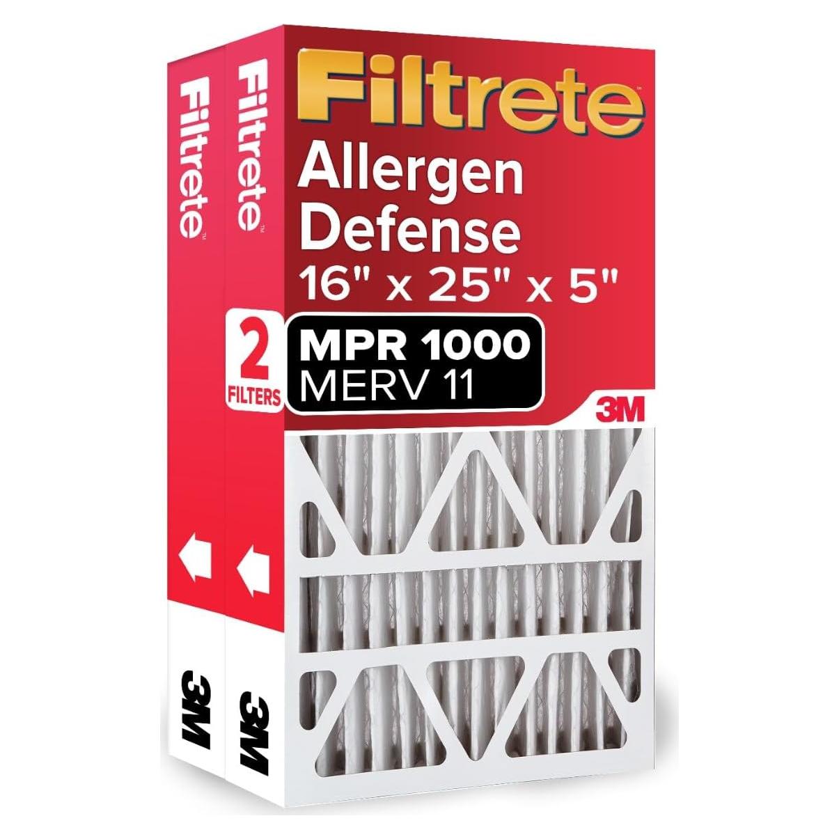 Filtro de Aire Filtrete 40.6x63.5x10.9 cm MPR 1000 Paquete de 2