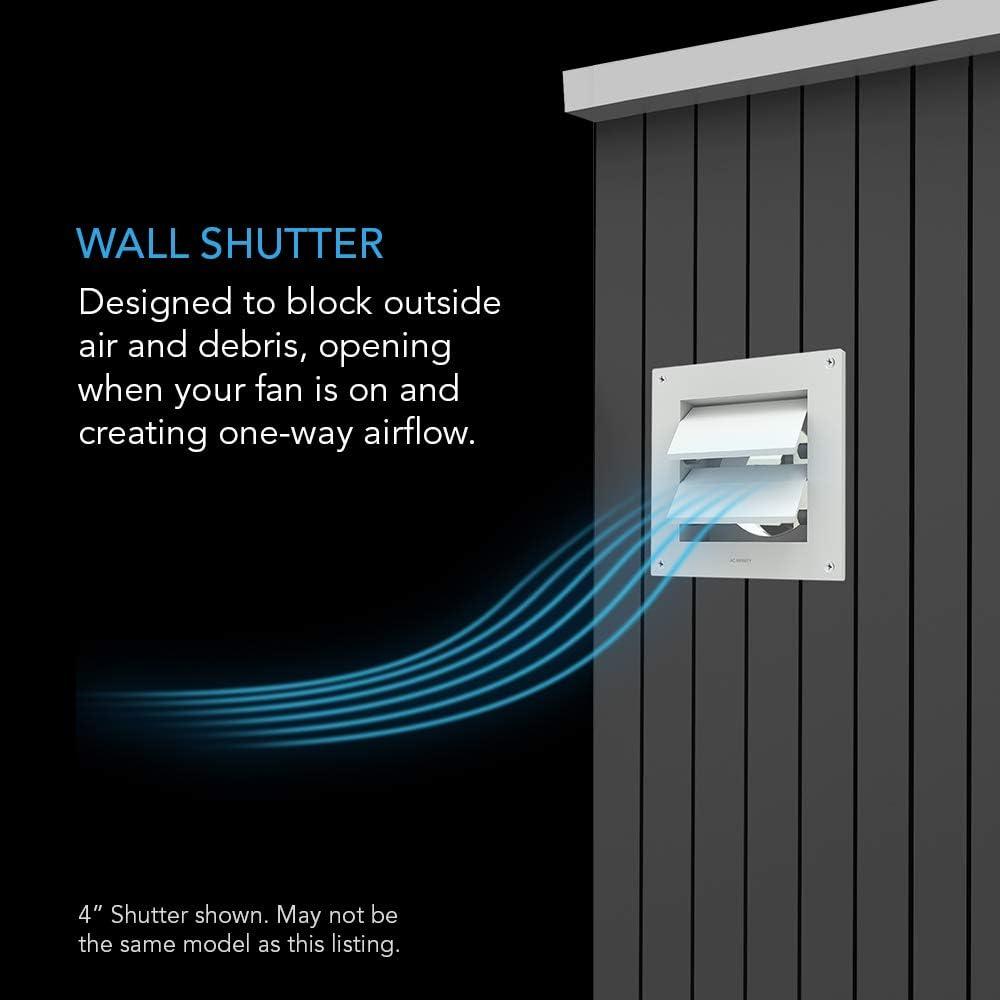 Shutter de Ventilación AC Infinity 4" para HVAC y Cultivos