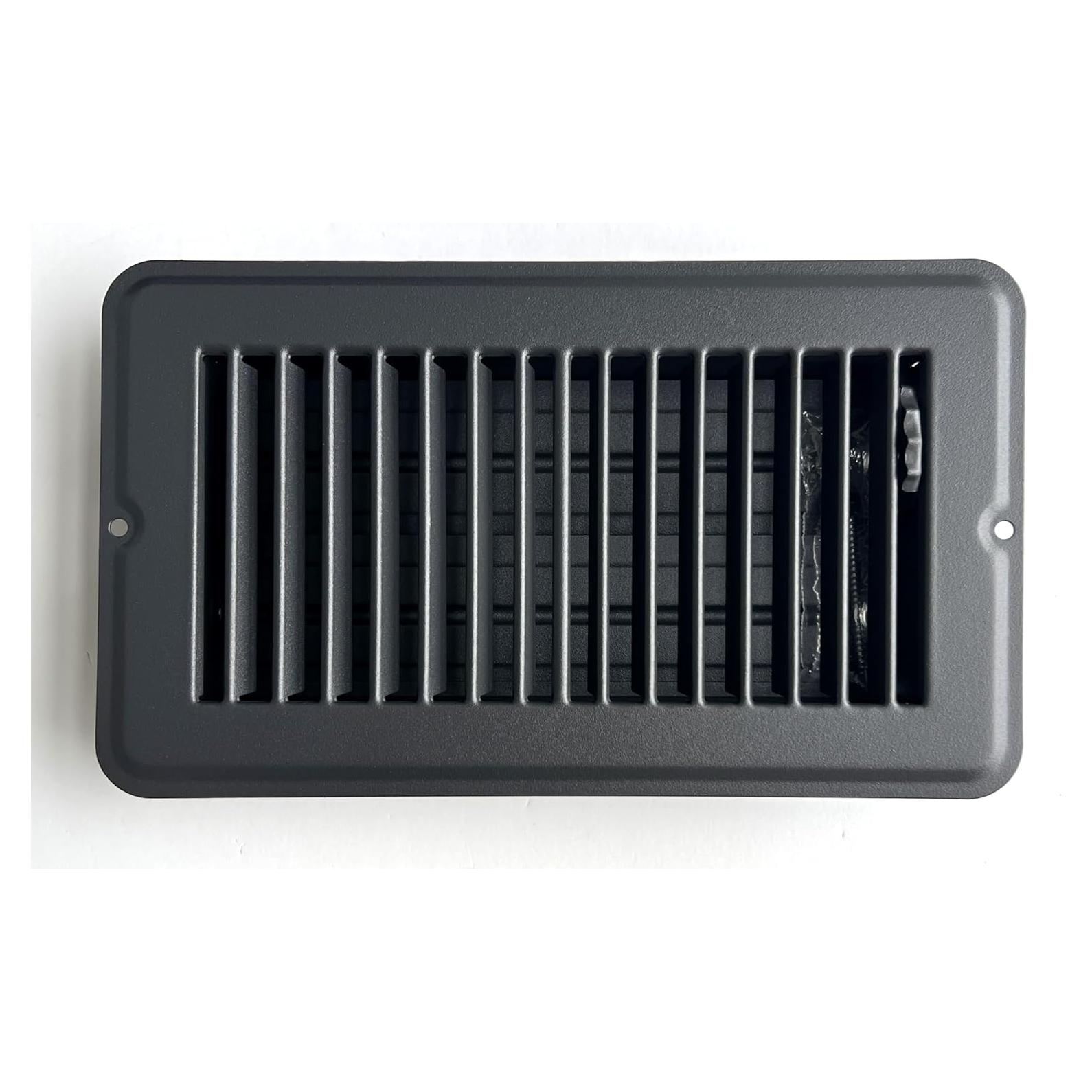 Rejilla de Piso de Acero Kumpul Aire 14.6x24.8cm Negro Mate