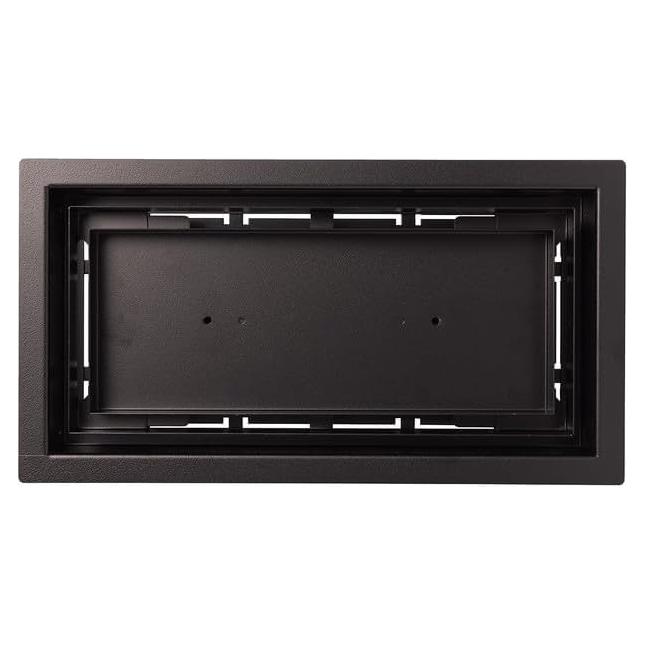 Cubierta de Ventilación de Piso Fittes Luxe 10x25 cm Acero Negro