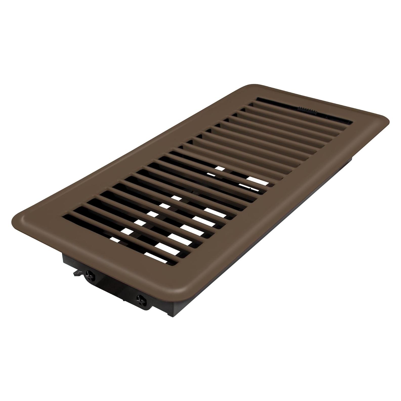 Registro de Ventilación de Piso Deflecto 10.16 x 25.4 cm Marrón