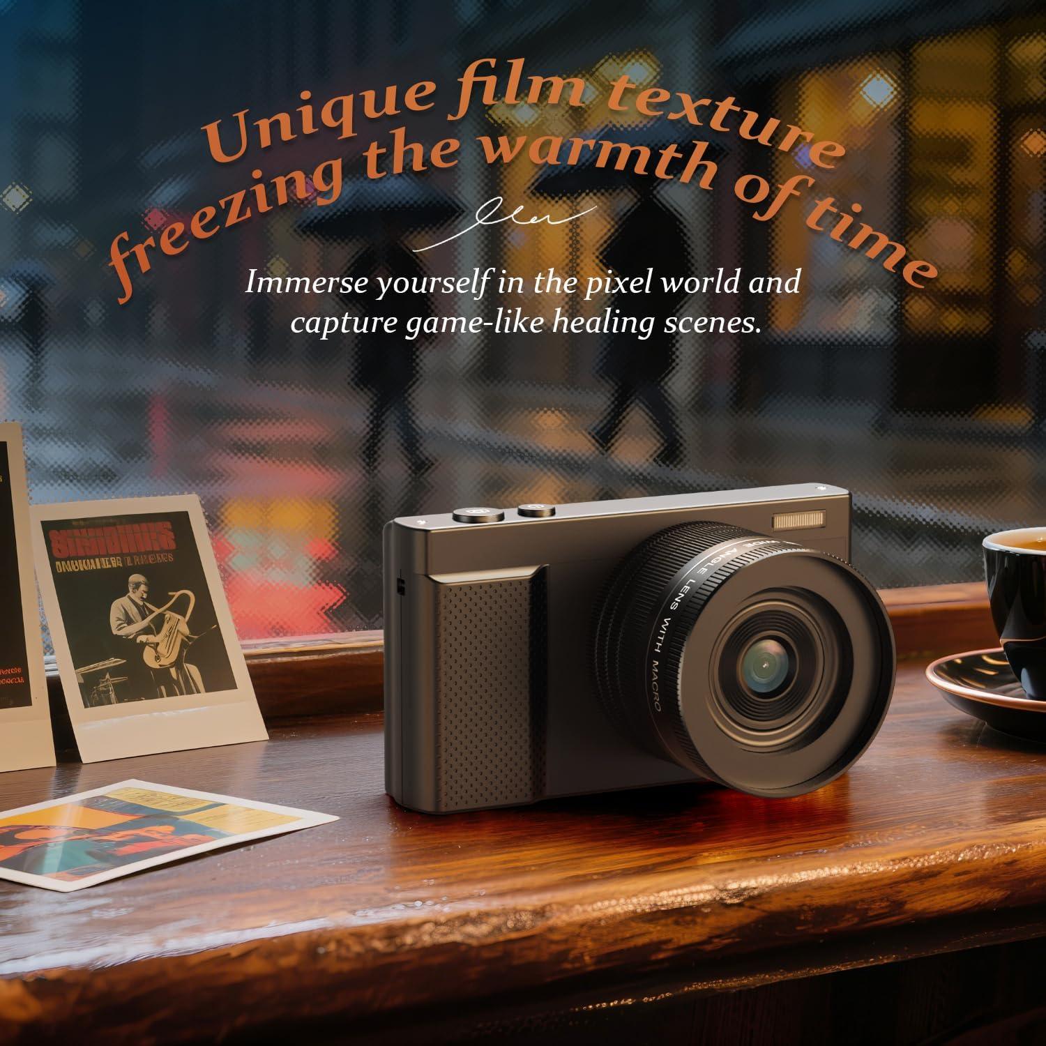 Cámara Digital 4K XHJBaby 64MP Retro con Pantalla Plegable