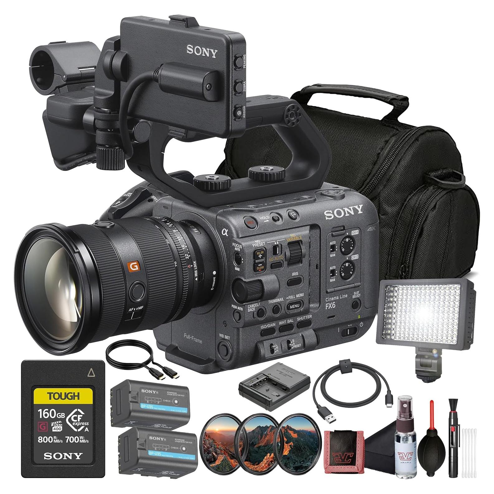 Cámara de cine Sony FX6 ILME-FX6V 4K + Lente 24-70mm + Accesorios