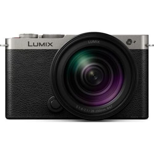 Panasonic LUMIX S9 Mirrorless Full Frame Compact Camera with 28-200mm L Mount Lens for Content Creators - Silver-Bundle with 64GB UHS-II SDXC Memory Card and More Accessories