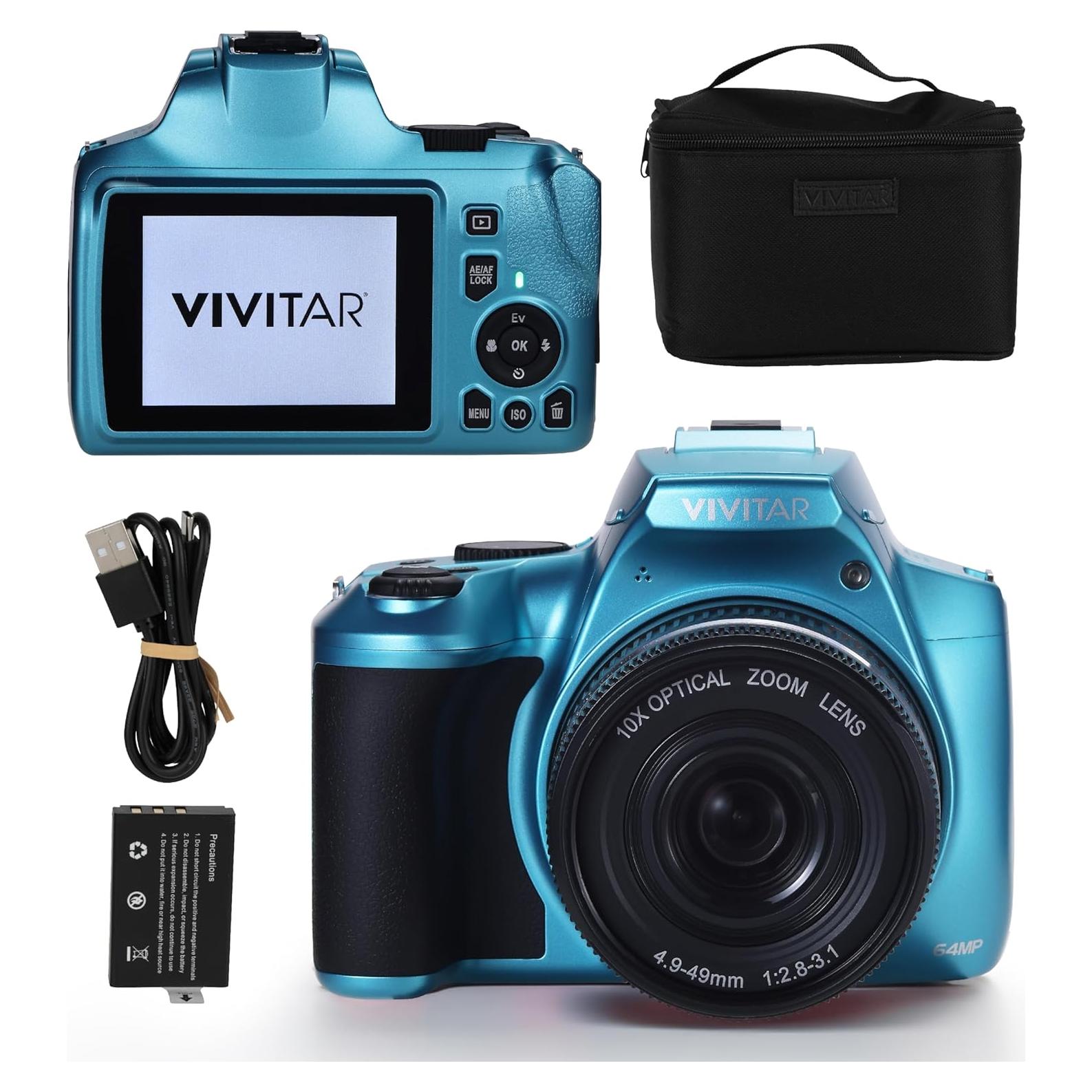 Cámara Digital 4K Vivitar Bridge 10x 64 MP Zoom Óptico