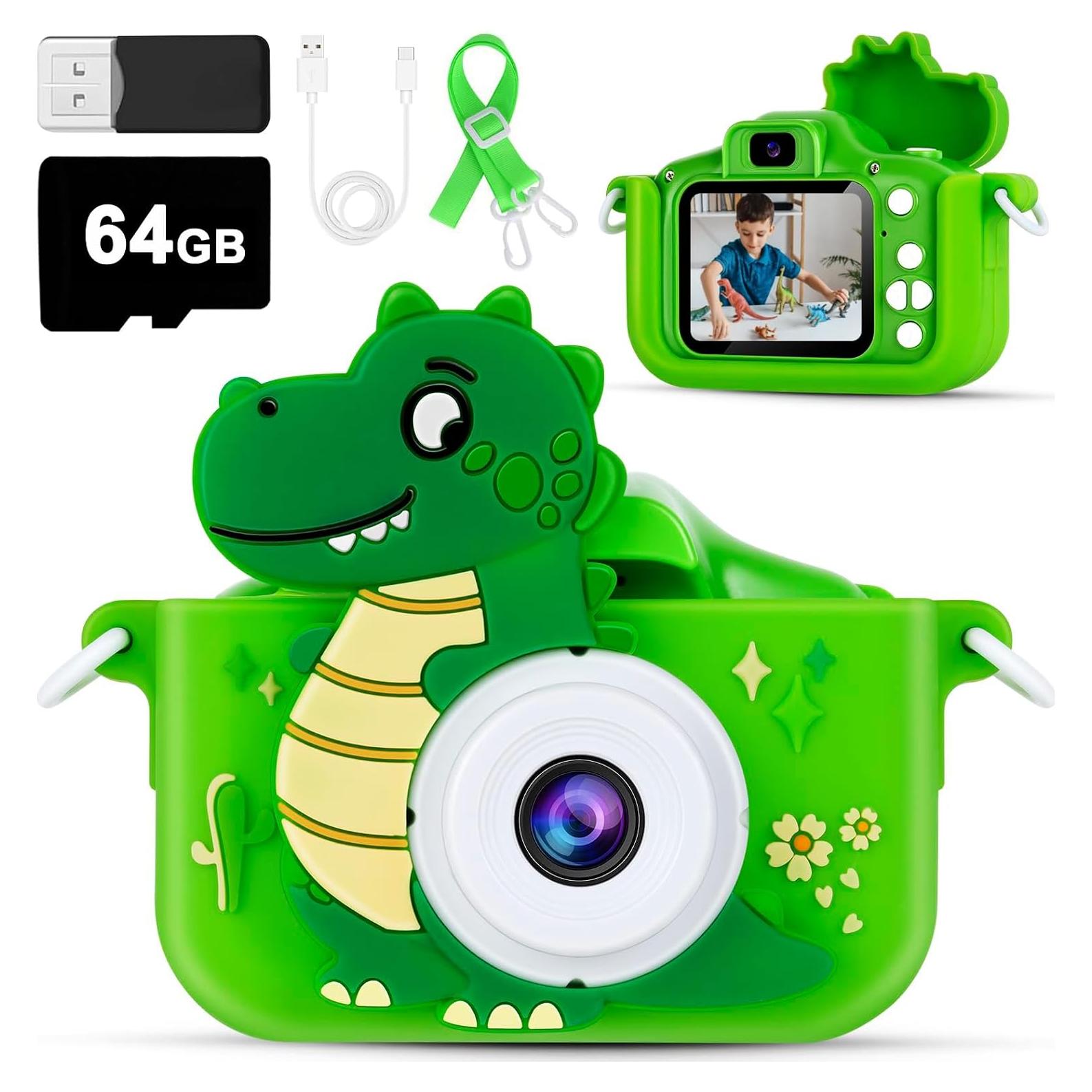 Cámara Digital para Niños Kiisda X10S 48MP HD 1080P Verde