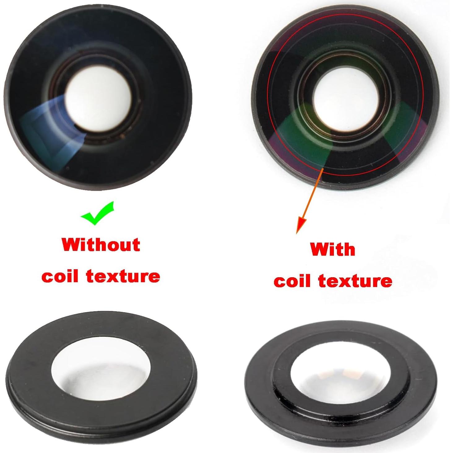 Camera Lens Replacement Compatible with Insta360 X4 360 Degree Action Camera Lens Repair Parts Accessories (for X4, Witout Coil Texture)