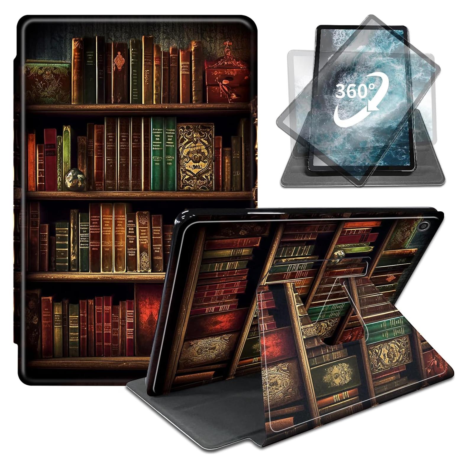 Funda para Tableta Kindle Fire HD 10 2023 - Cuero PU Vintage