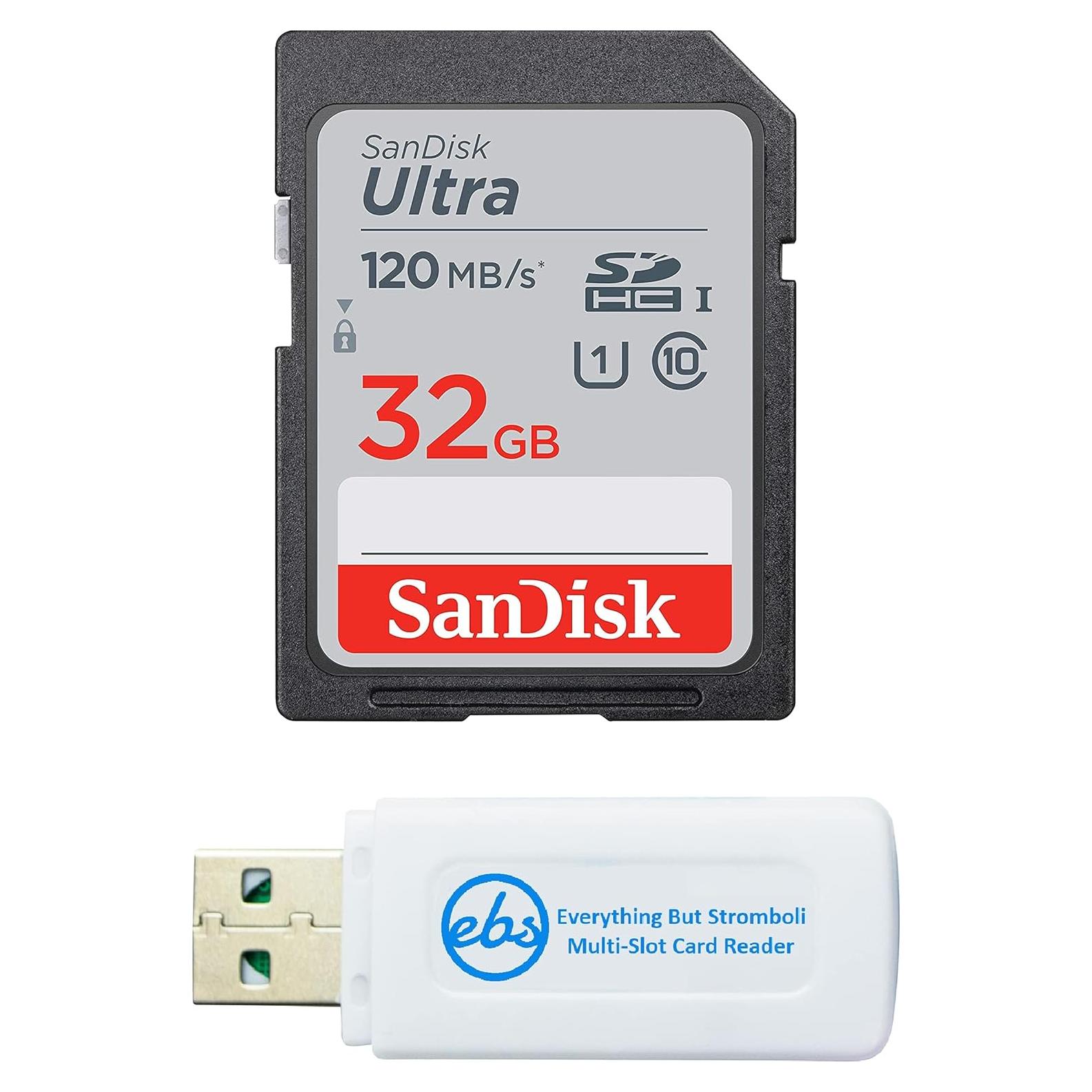 Tarjeta de Memoria SanDisk 32GB Ultra SDHC 120MB/s + Lector