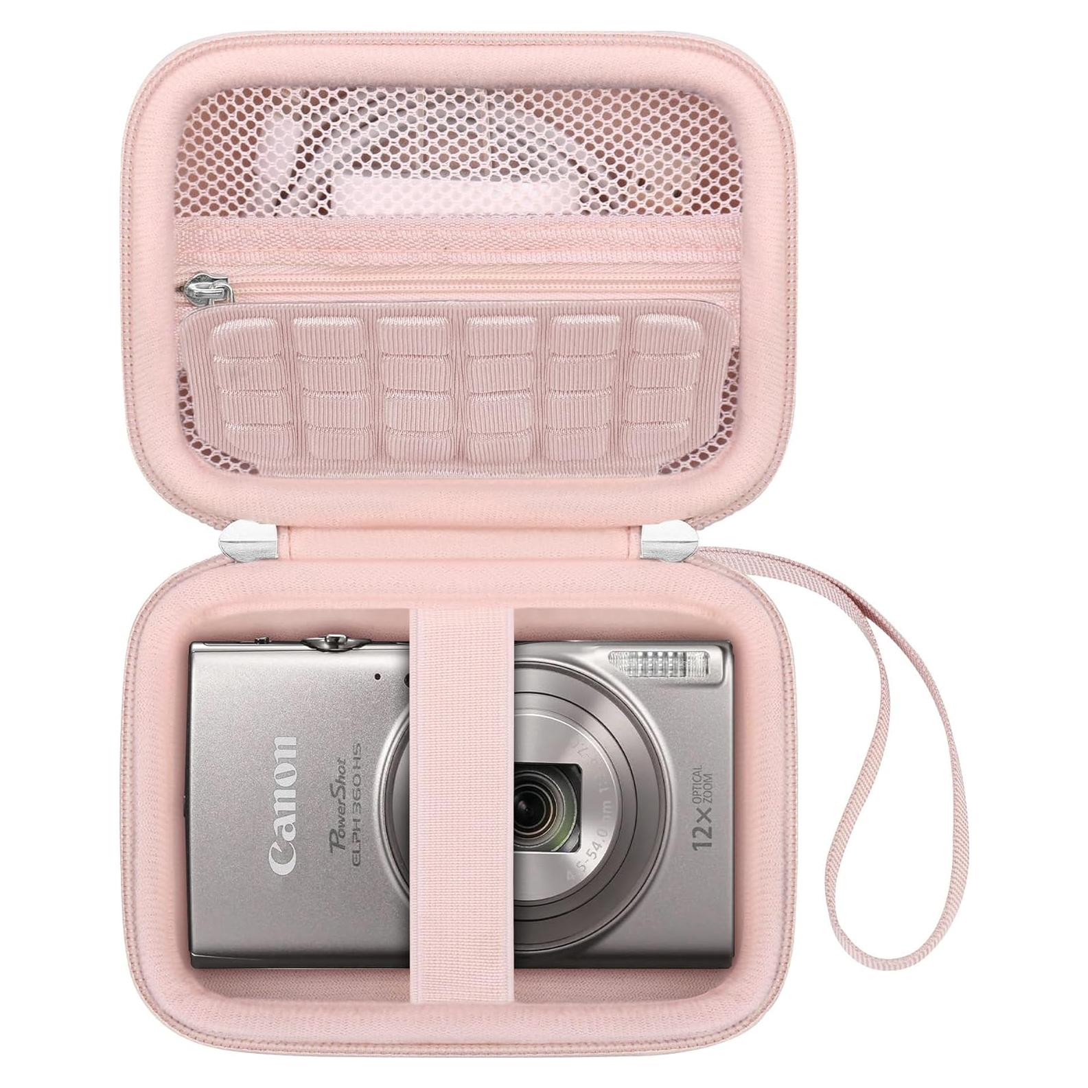 Funda Canboc Rosa para Cámara Canon PowerShot ELPH 360