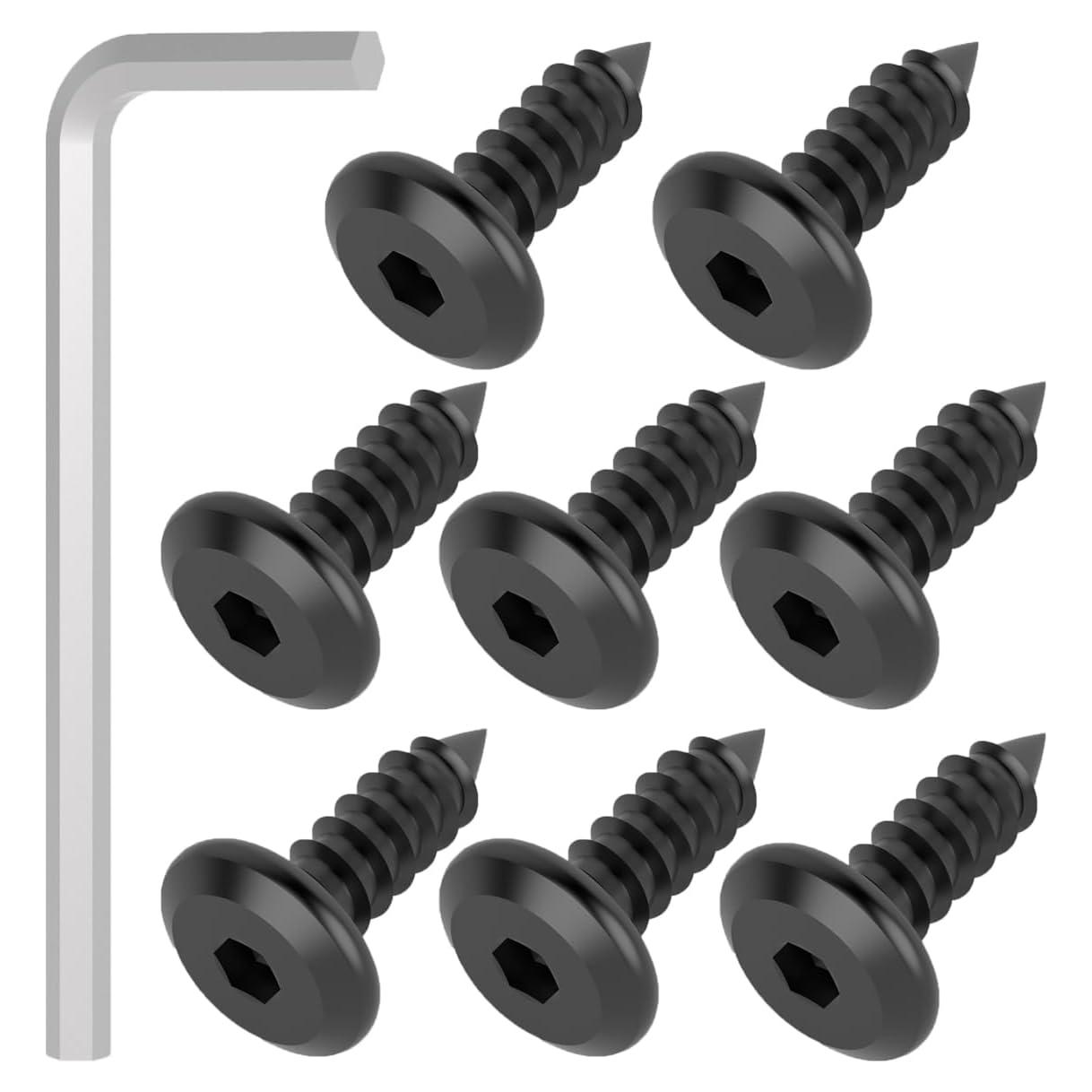 Tornillos de Placa de Matrícula HG Tech M6 Acero Inoxidable