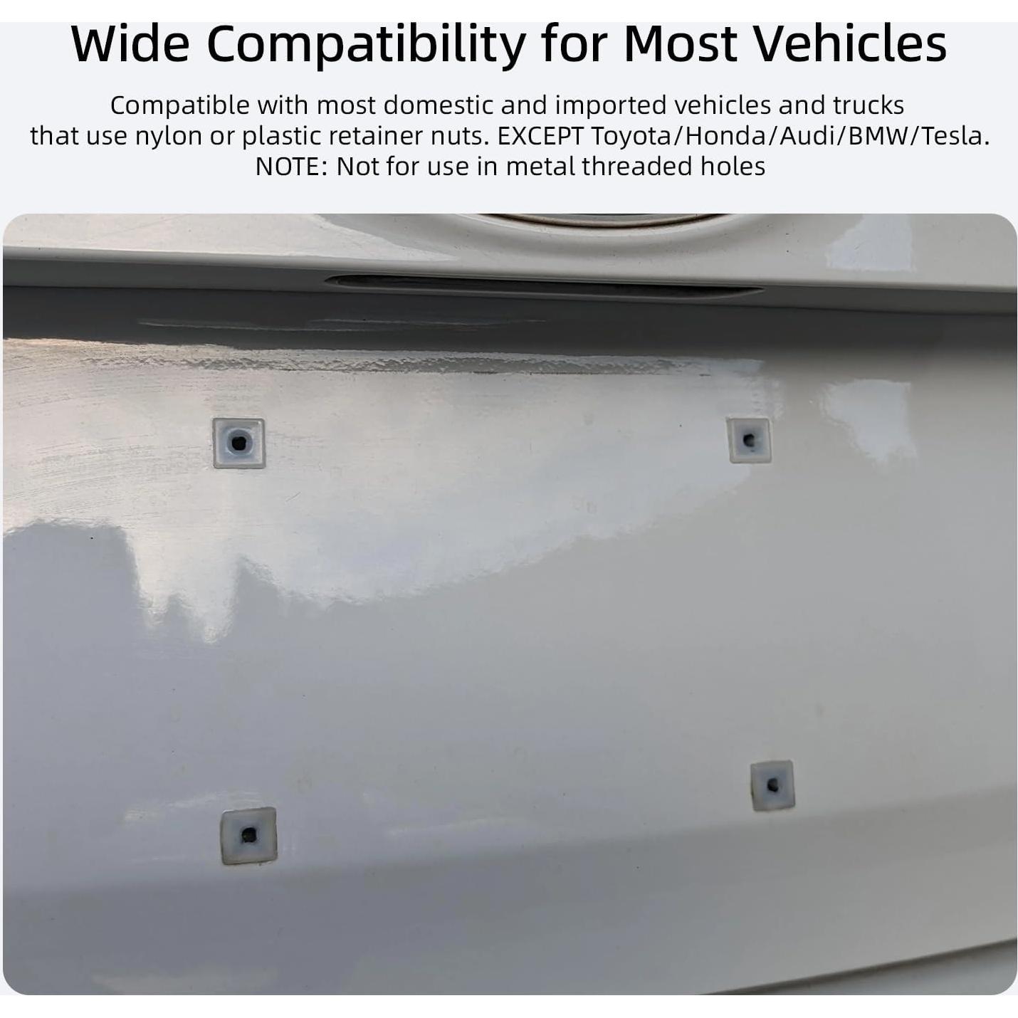 Tornillos de Placa de Matrícula HG Tech M6 Acero Inoxidable