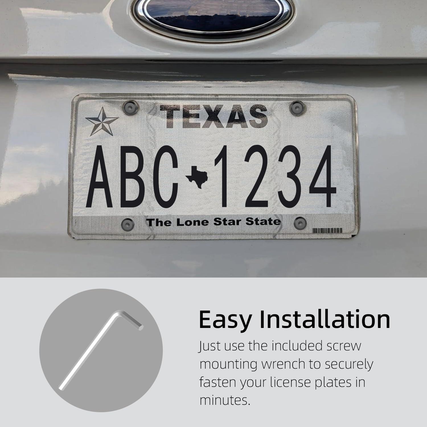 Tornillos de Placa de Matrícula HG Tech M6 Acero Inoxidable