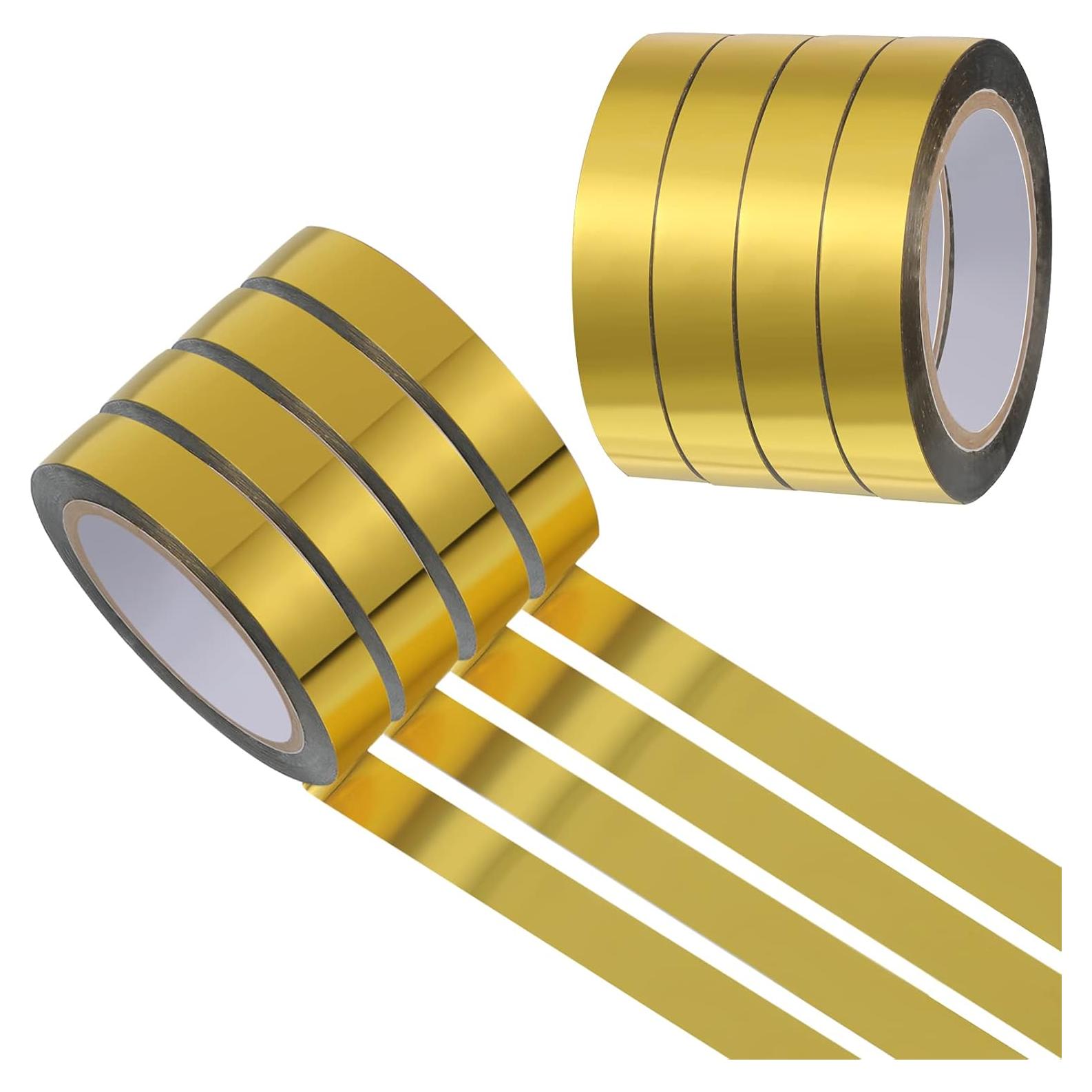 Cinta Metálica Dorada Outus 4 Rollos 20.12m x 0.95cm