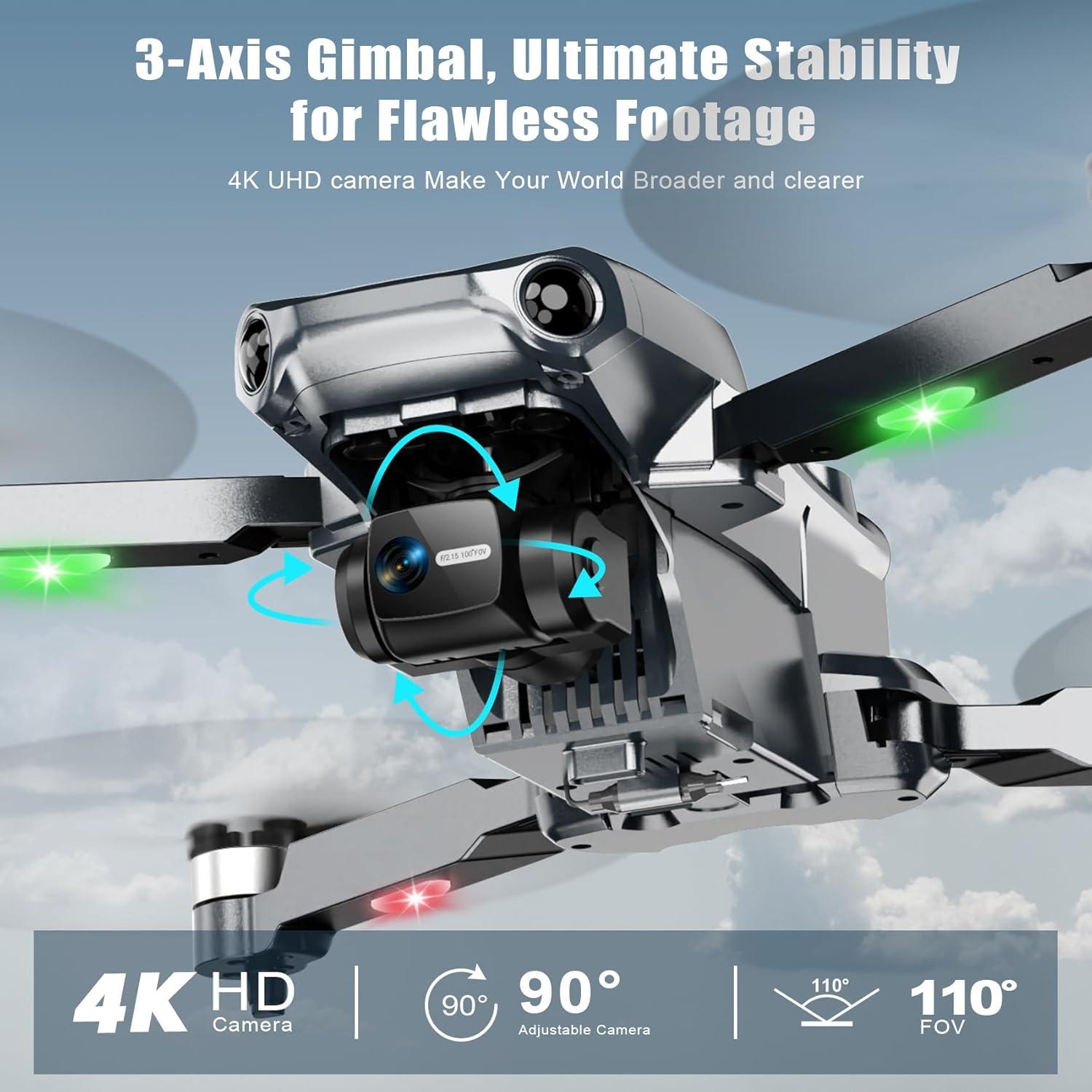Dron GPS Glorale X38 con cámara 4K y gimbal 3 ejes