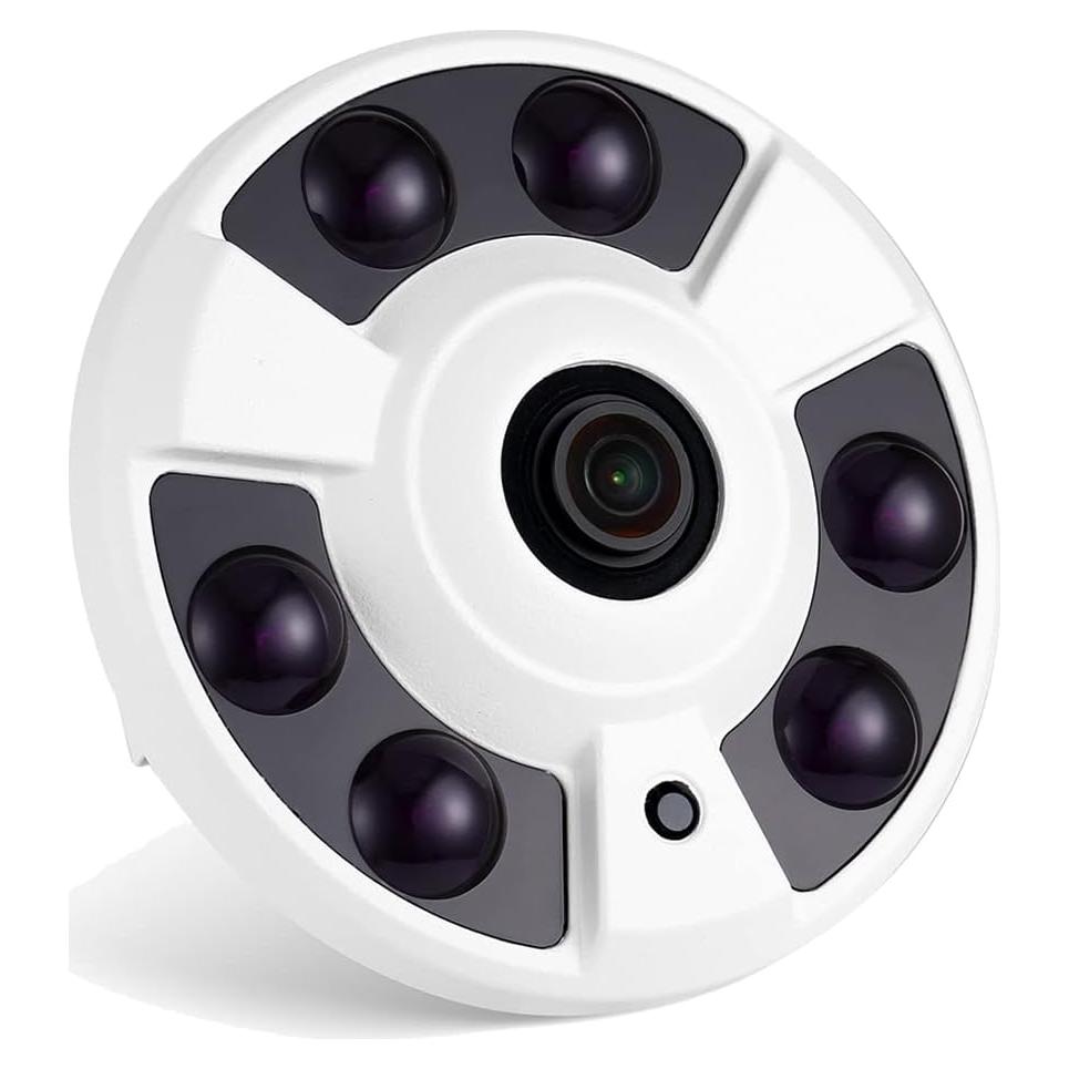 Cámara de Seguridad IP POE 5MP REVODATA Lente Ojo de Pez 180°