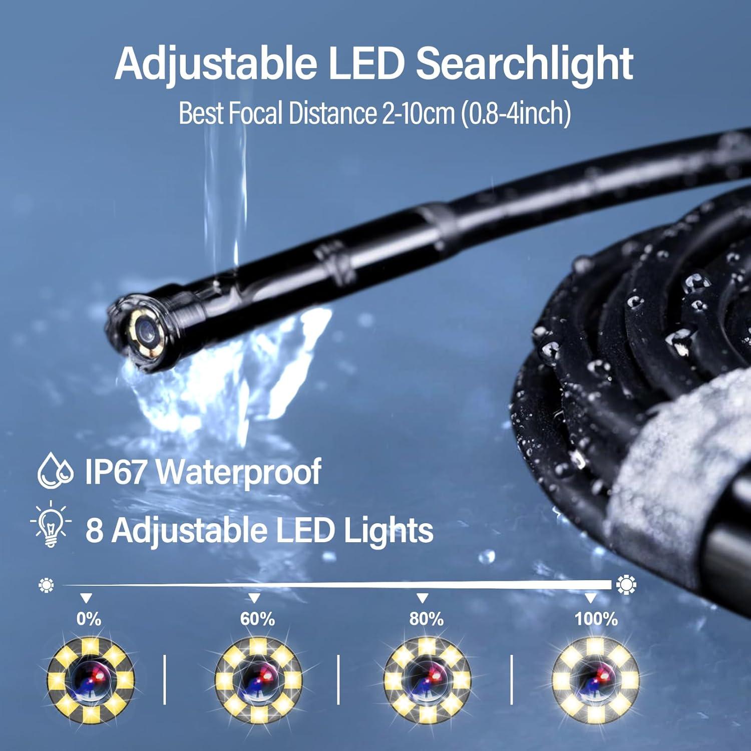 Cámara Endoscópica Kecowl 5m con Luz LED 1080P HD