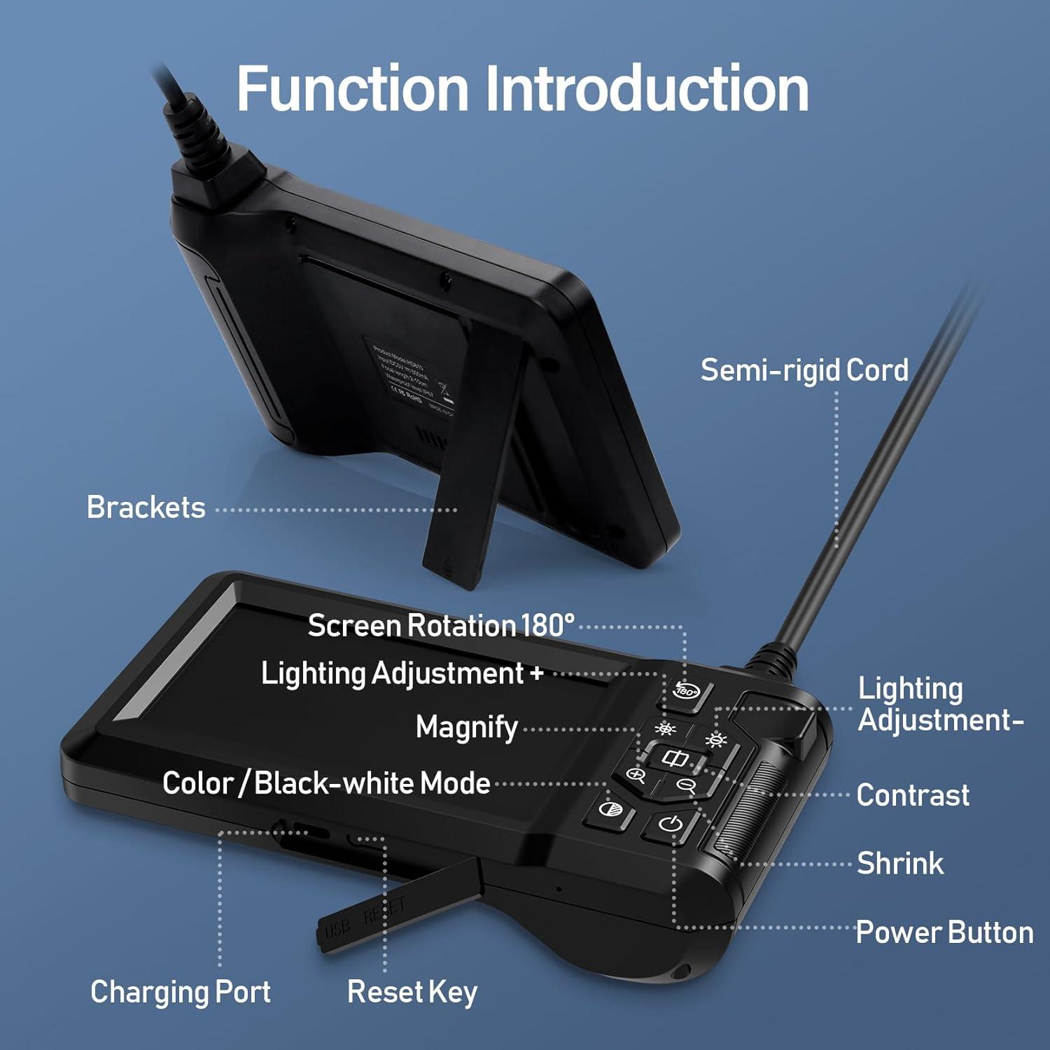 Cámara Endoscópica Kecowl 5m con Luz LED 1080P HD