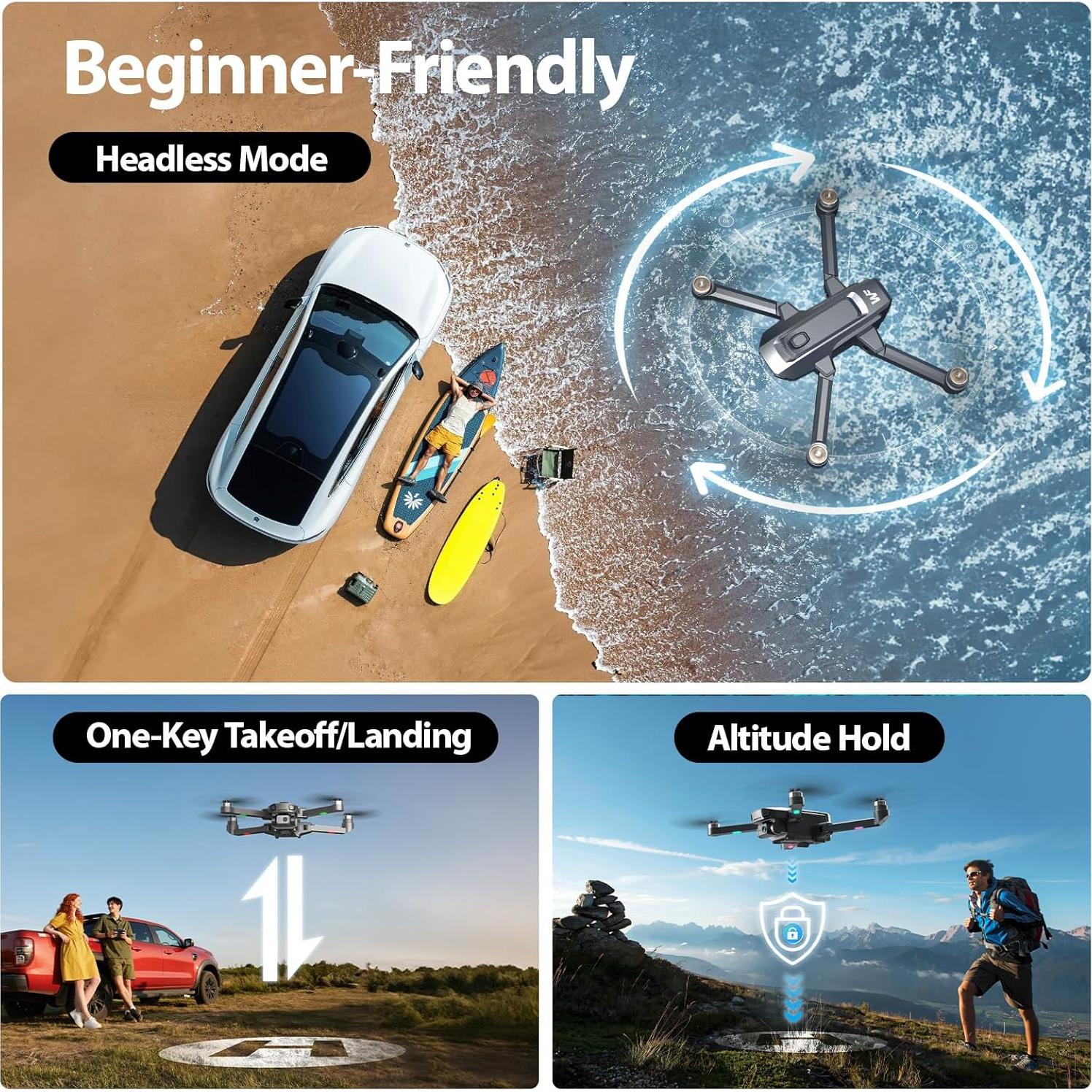 Dron WeFone WF33 4K GPS Plegable con Pantalla 4.5"