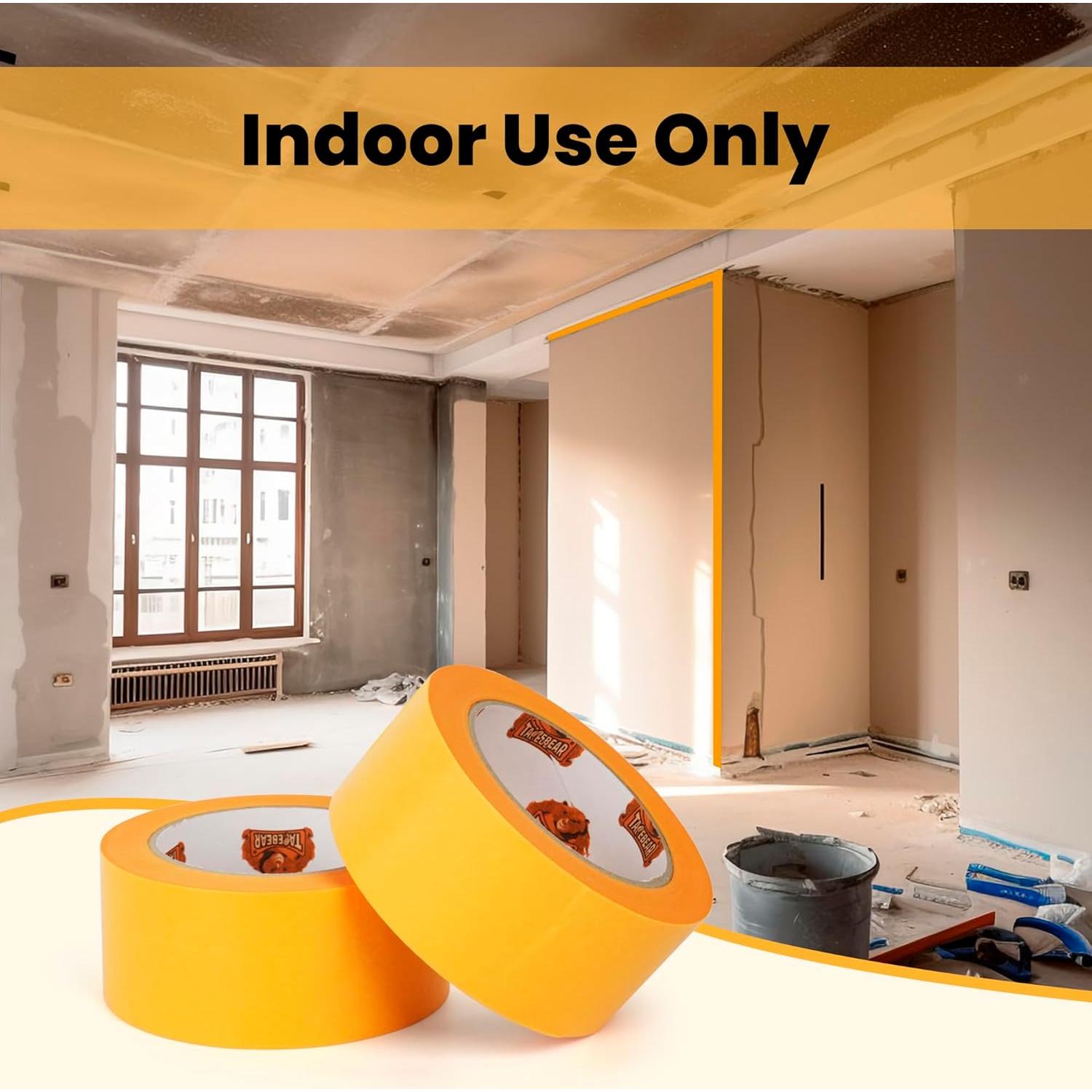 Cinta de Enmascarar TAPEBEAR 3.58 cm x 54.86 m 6 Rollos