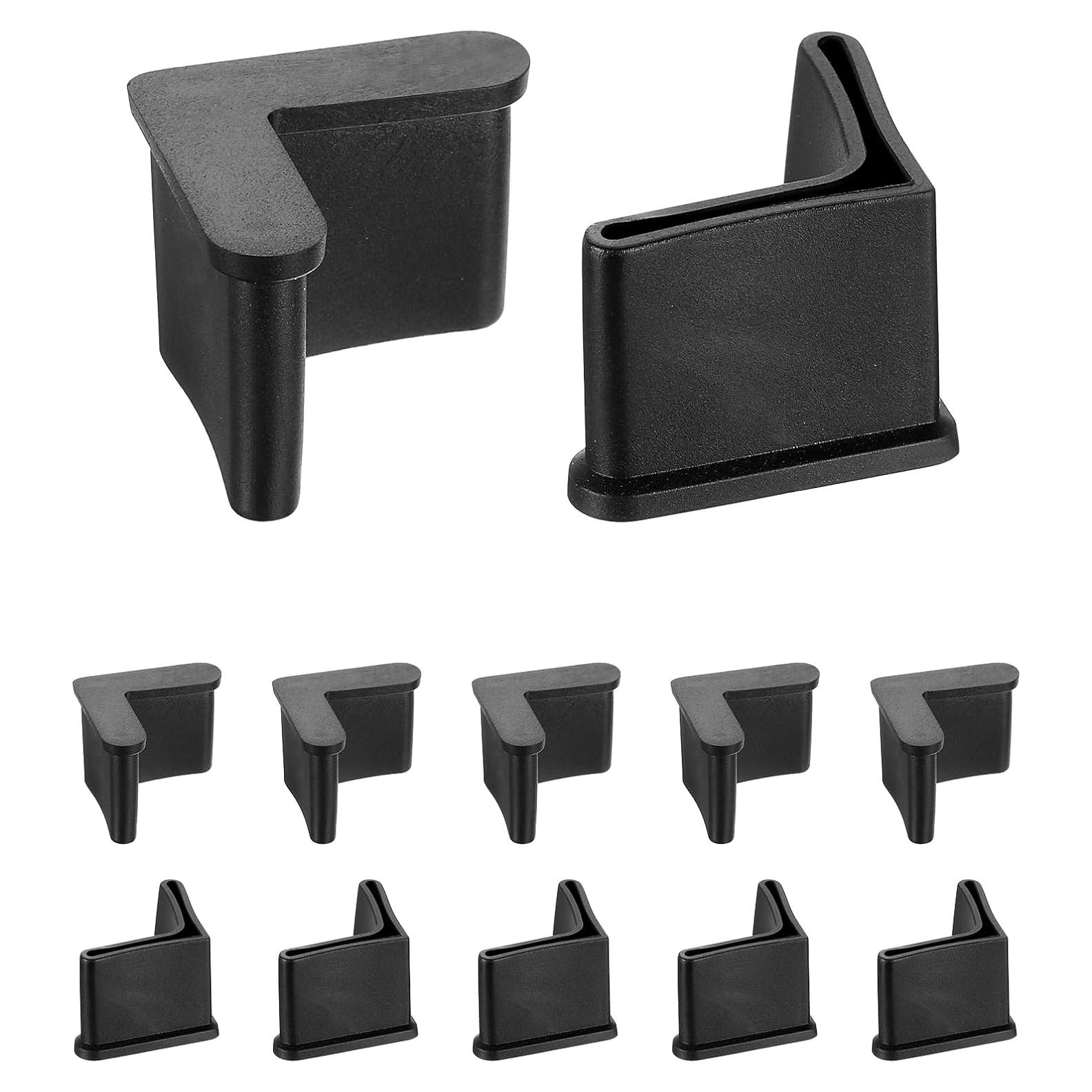Cubiertas de Almohadillas de Goma uxcell 12 Pcs 30x30mm Negro