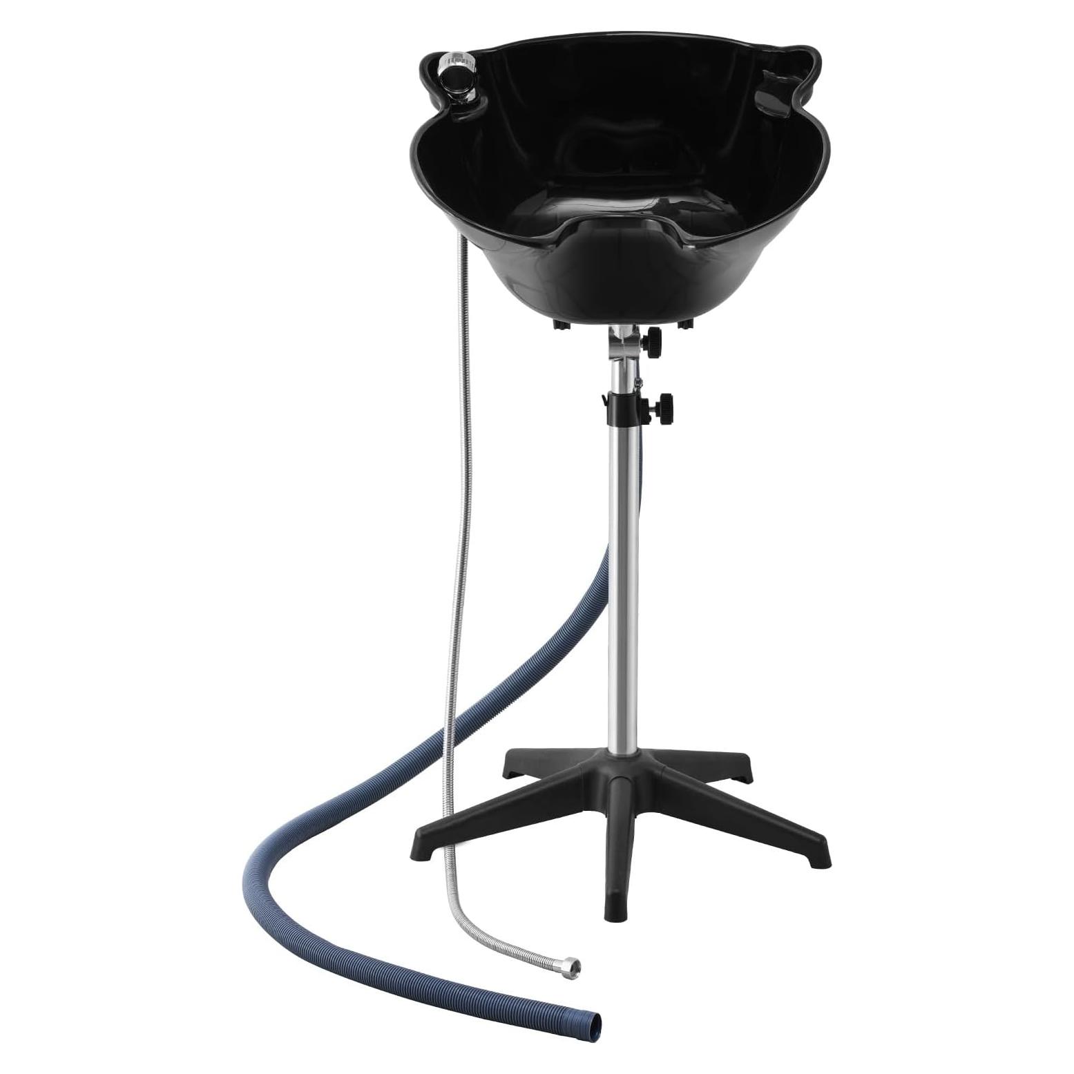 Lavabo de Champú Portátil VEVOR Ajustable con Ducha Negra