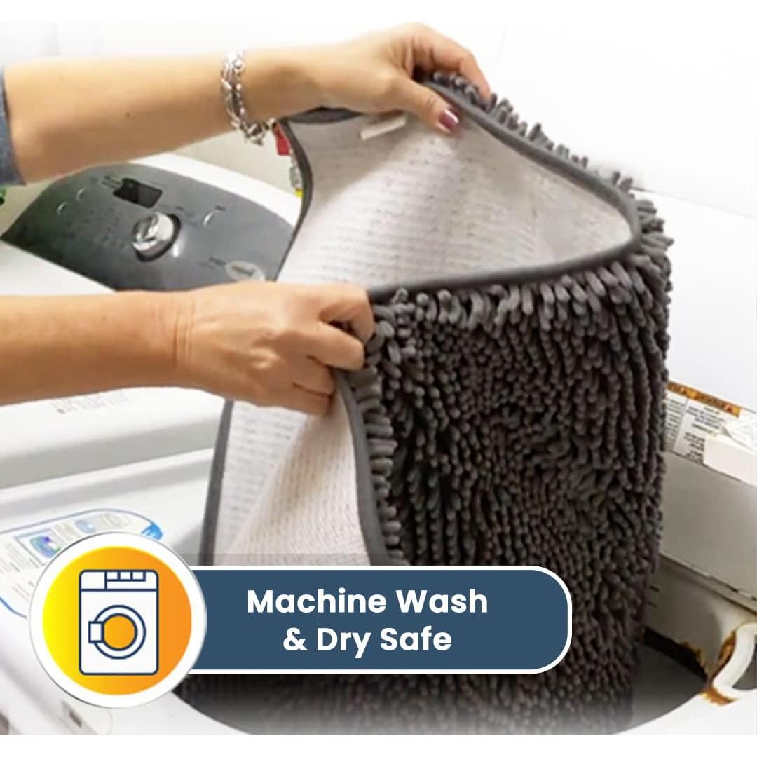 Alfombra Antideslizante Muddy Mat Microfibra 48x76cm Gris