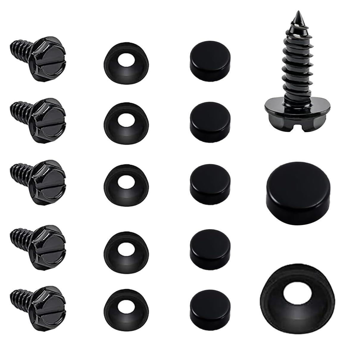 Kit de Tornillos para Placas de Matrícula UHANBUT 18 Piezas Acero Inoxidable