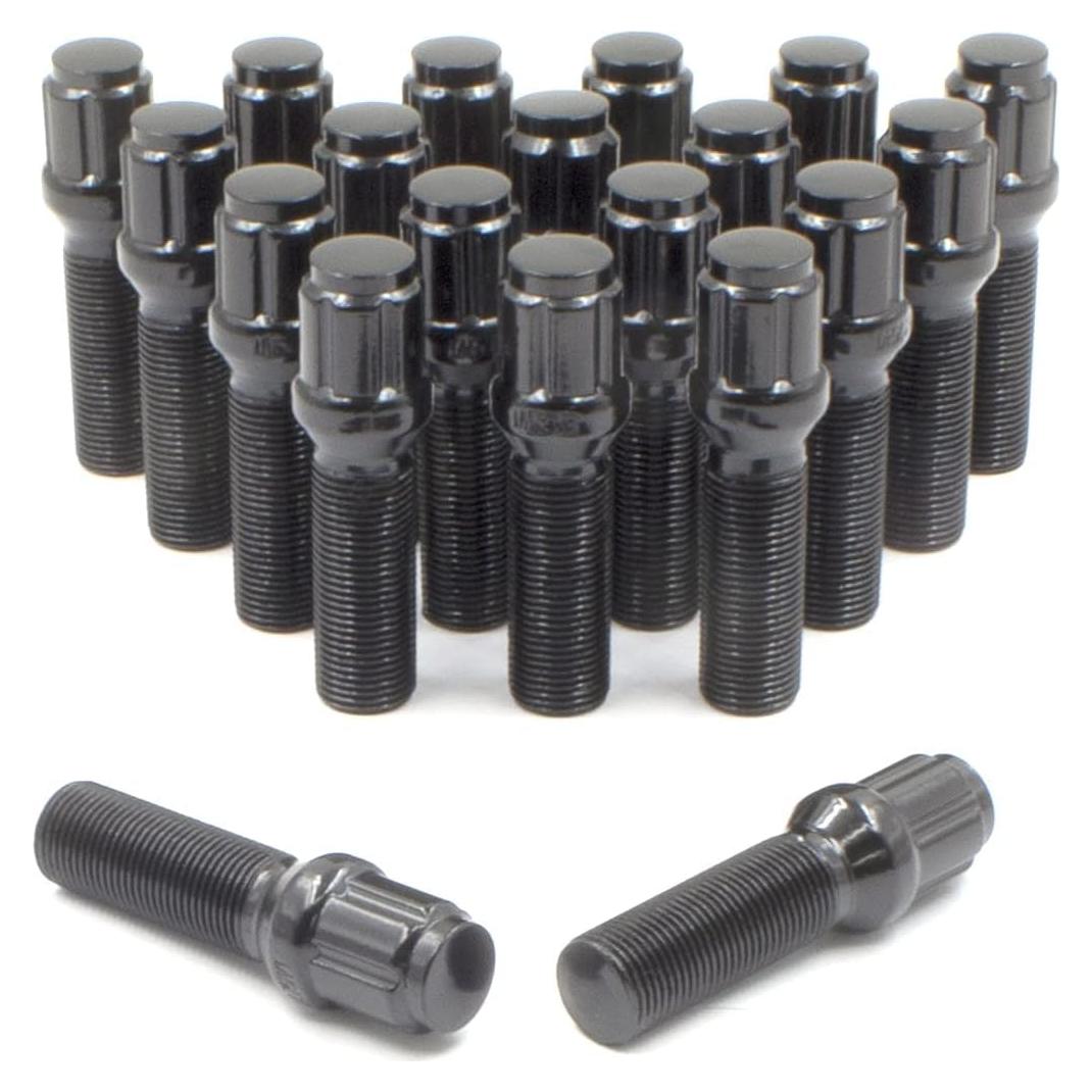Tornillos de Rueda M14x1.5 20 Pcs Acorn Spline Negro