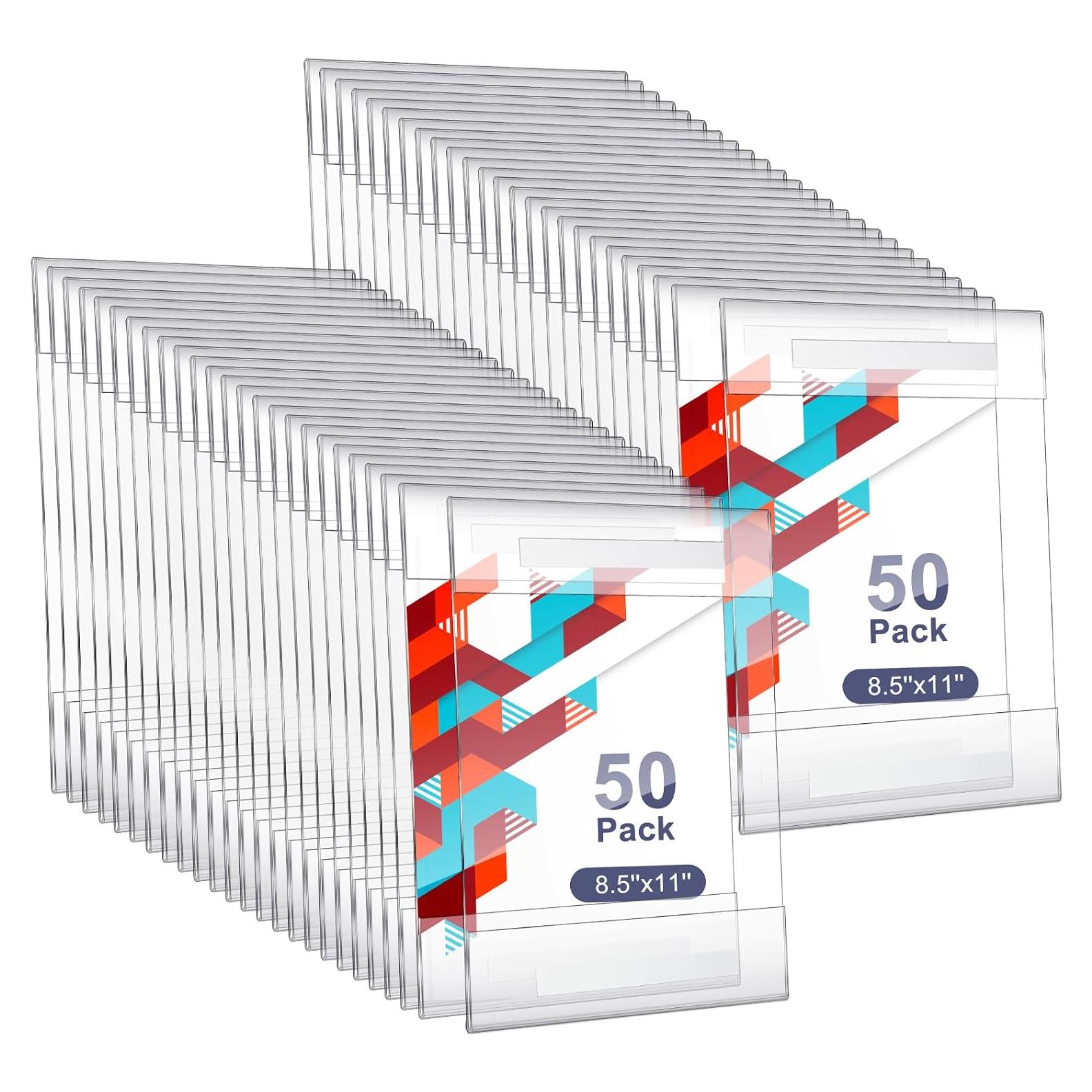 Soporte de Cartel Acrílico Transparente Kigley 50 Unidades 21.6x27.9cm