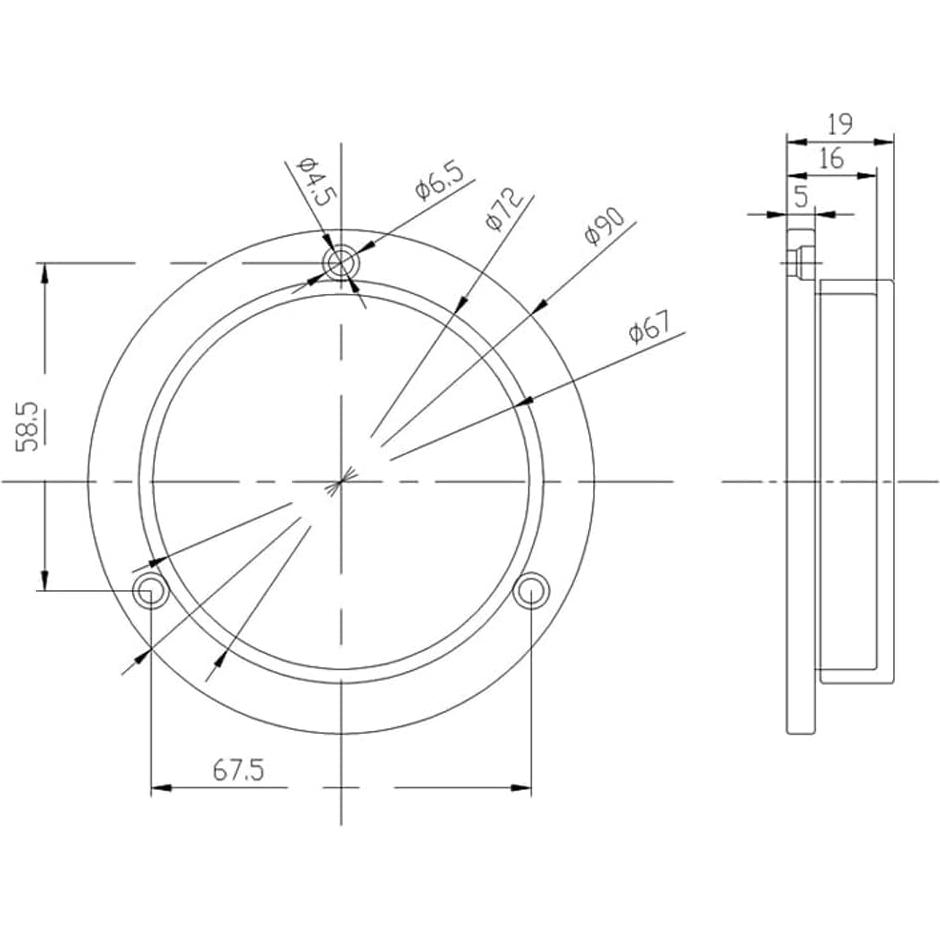 Nivel de Burbuja Horizontal The Yan He 90mm Reemplazable