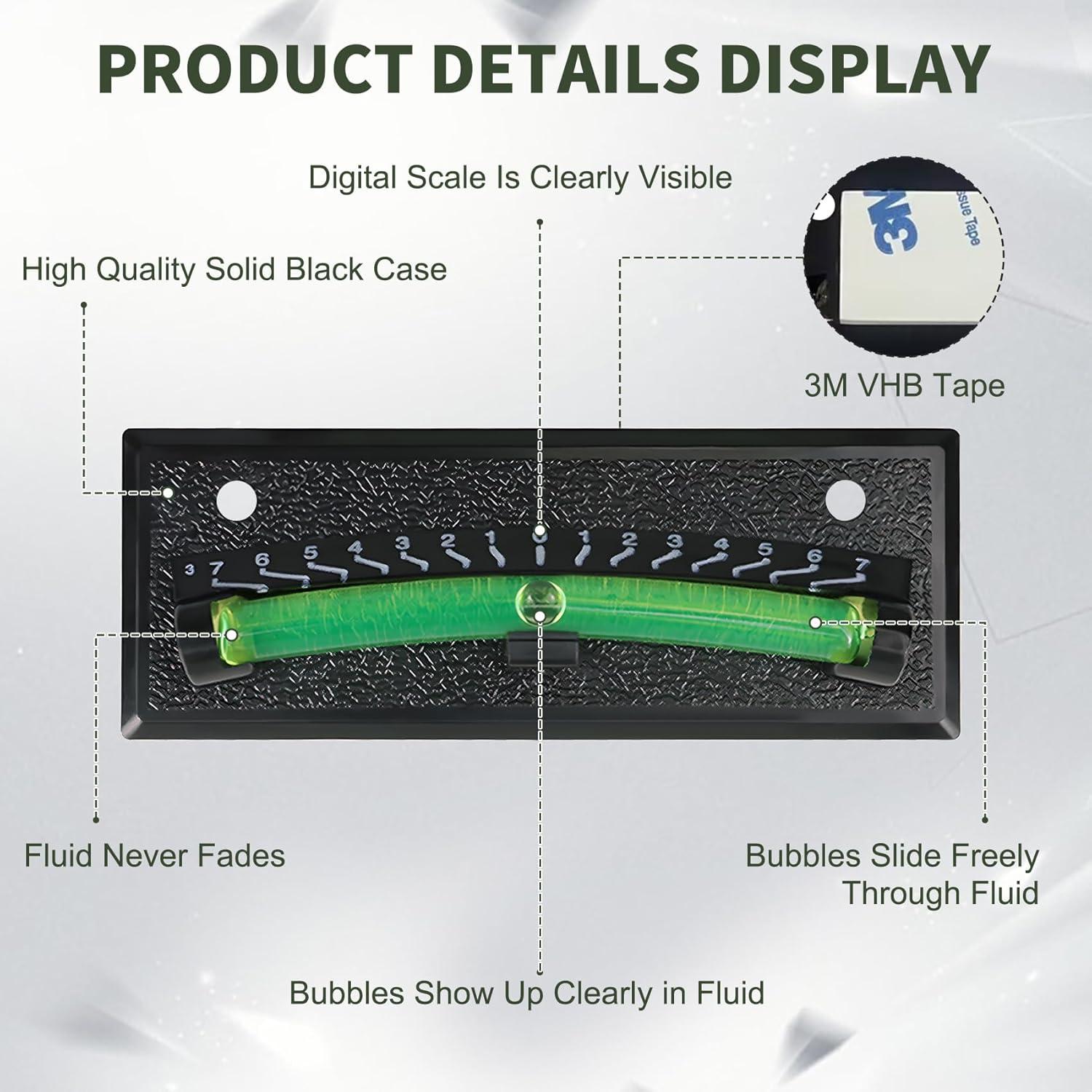 Paquete de 2 Niveles de Burbuja RV Green Living 0-45°