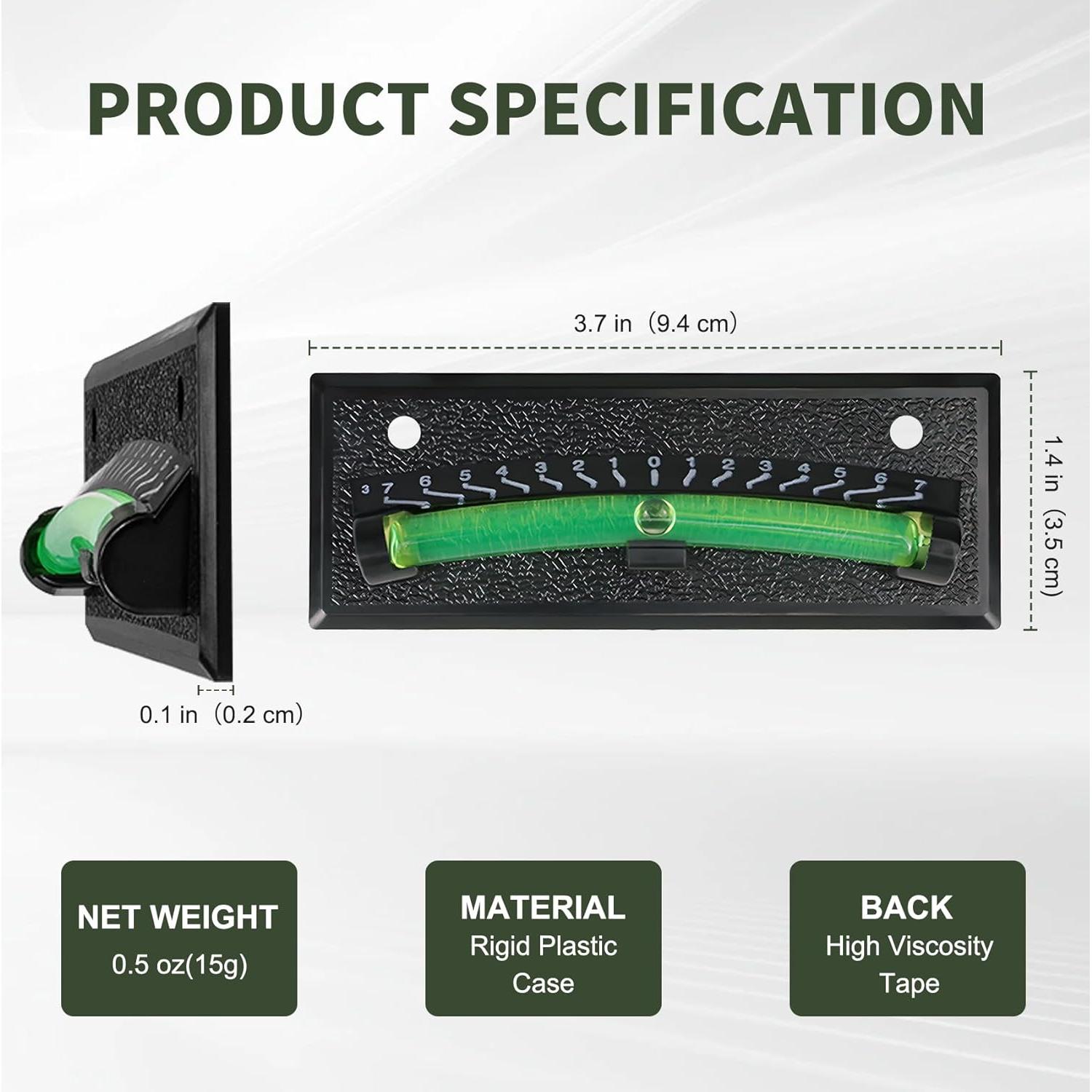 Paquete de 2 Niveles de Burbuja RV Green Living 0-45°