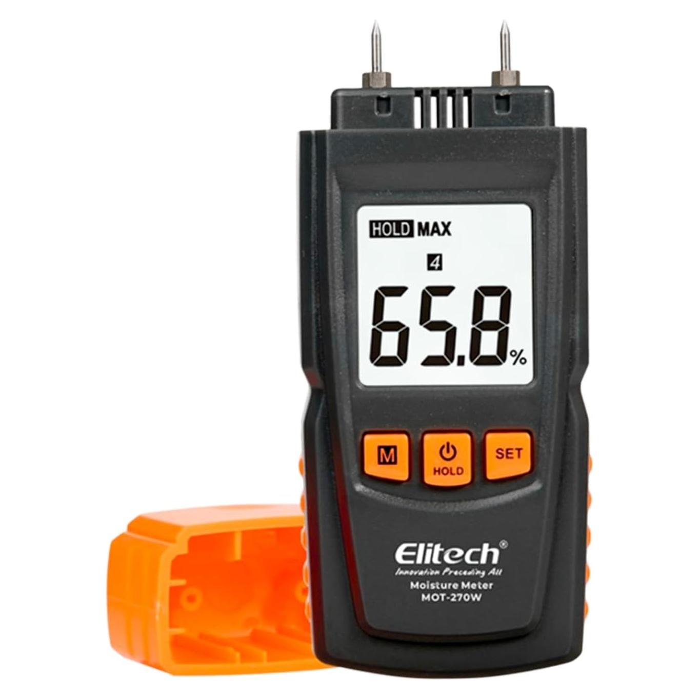 Medidor de Humedad Digital Elitech MOT-270W para Madera y Materiales