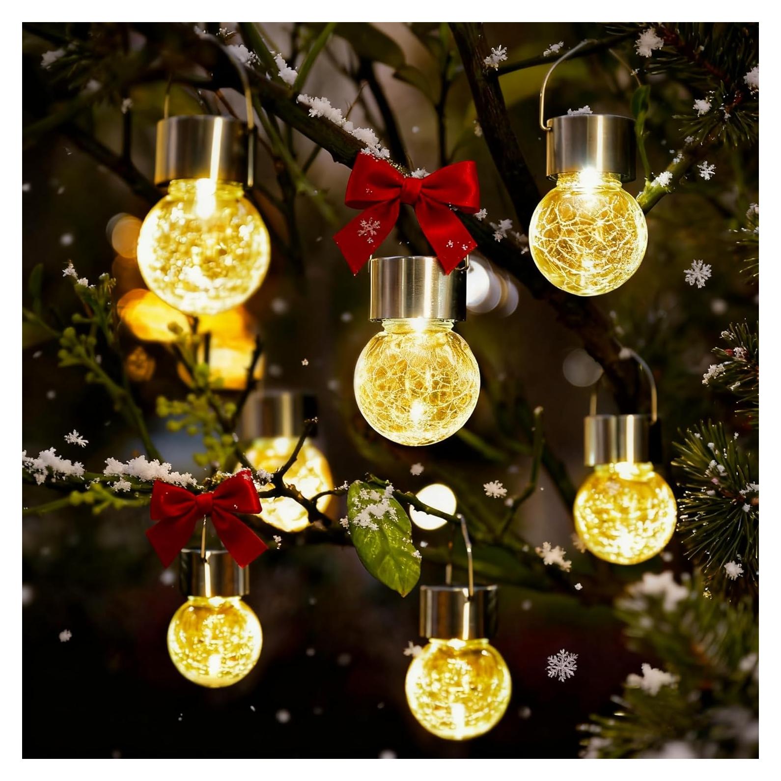 Paquete de 12 Luces Solares Colgantes SOLPEX LED Blanco Cálido