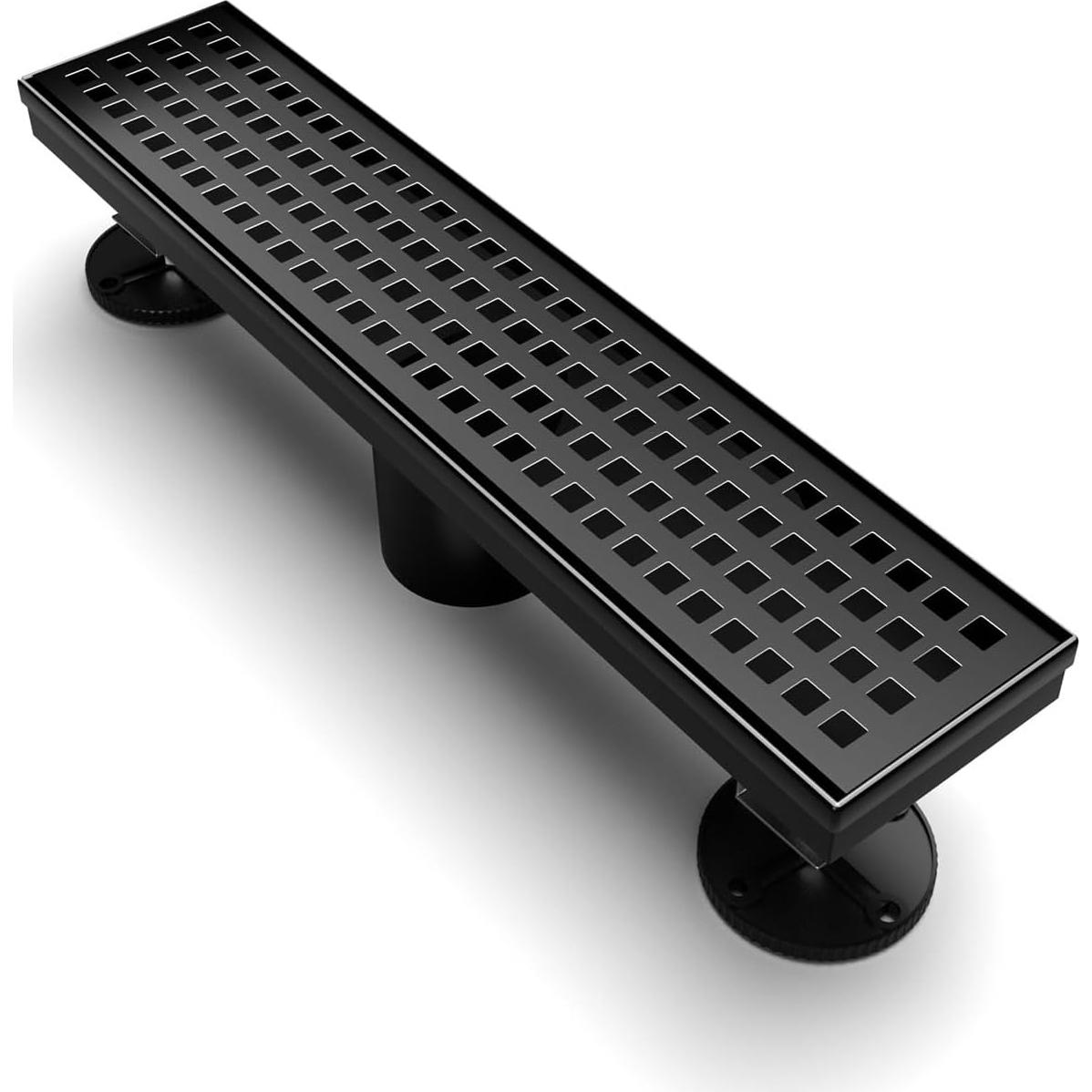 Desagüe de Ducha Lineal BARONAGE 30.48 cm Acero Inoxidable Negro Mate