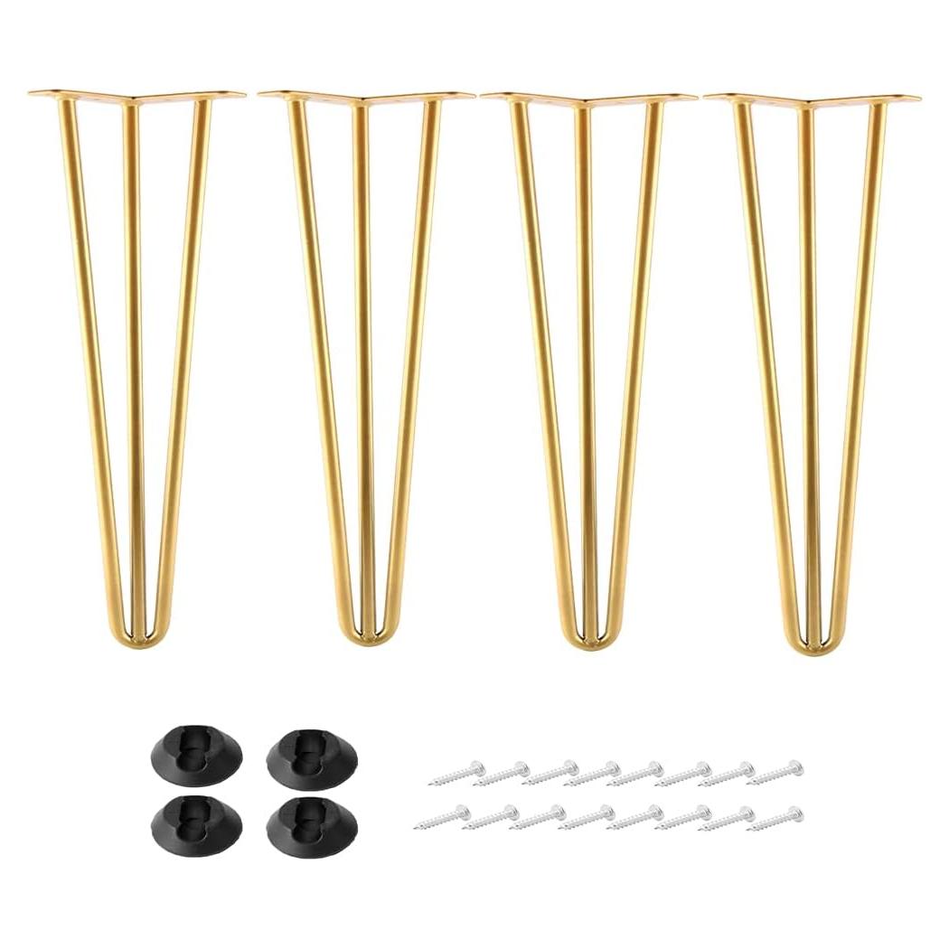 Piernas de Hairpin ALXEH 30 cm Oro - Juego de 4 para Muebles