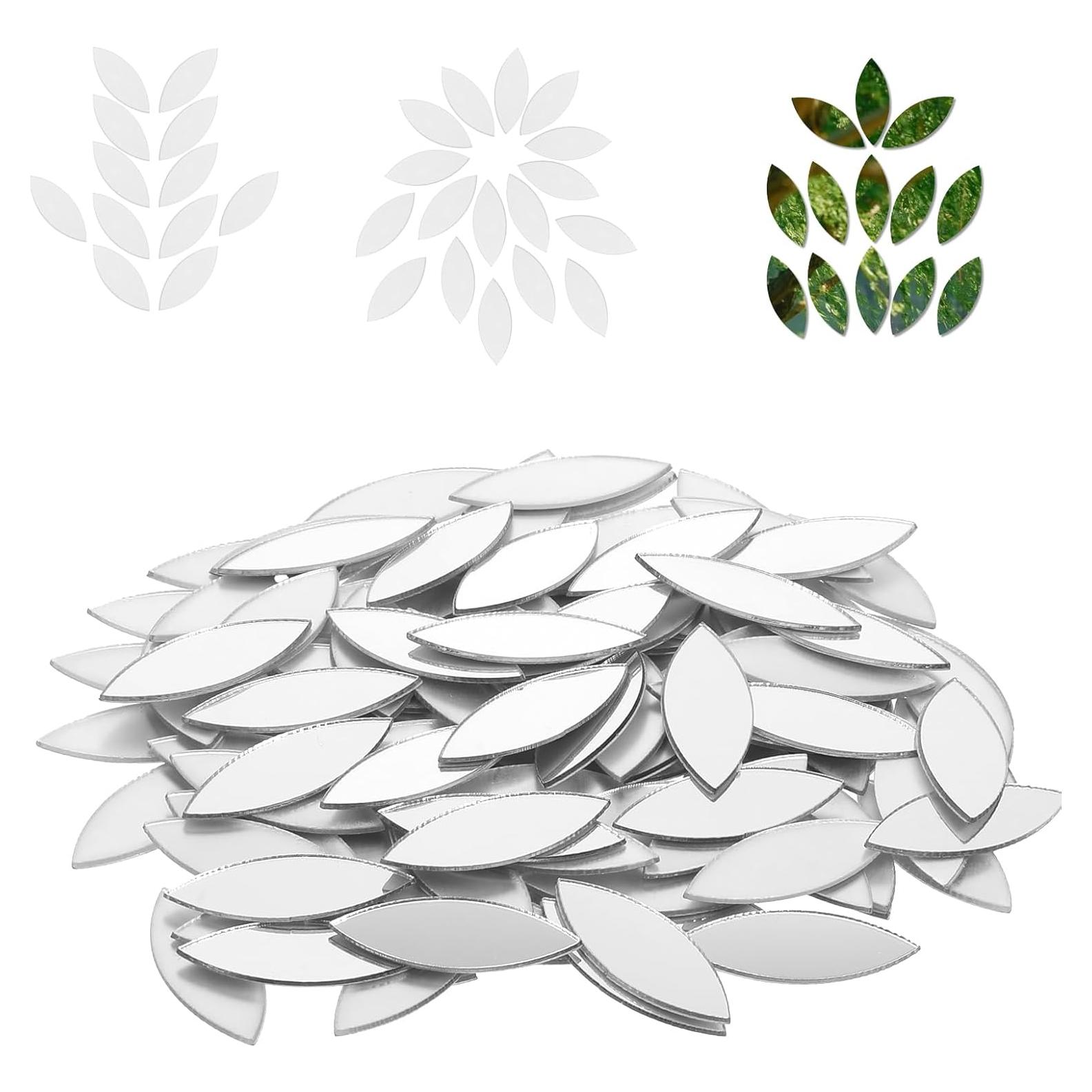Espejos Acrílicos en Forma de Hoja Psyqtsuary 200pcs 2.8x1.05cm