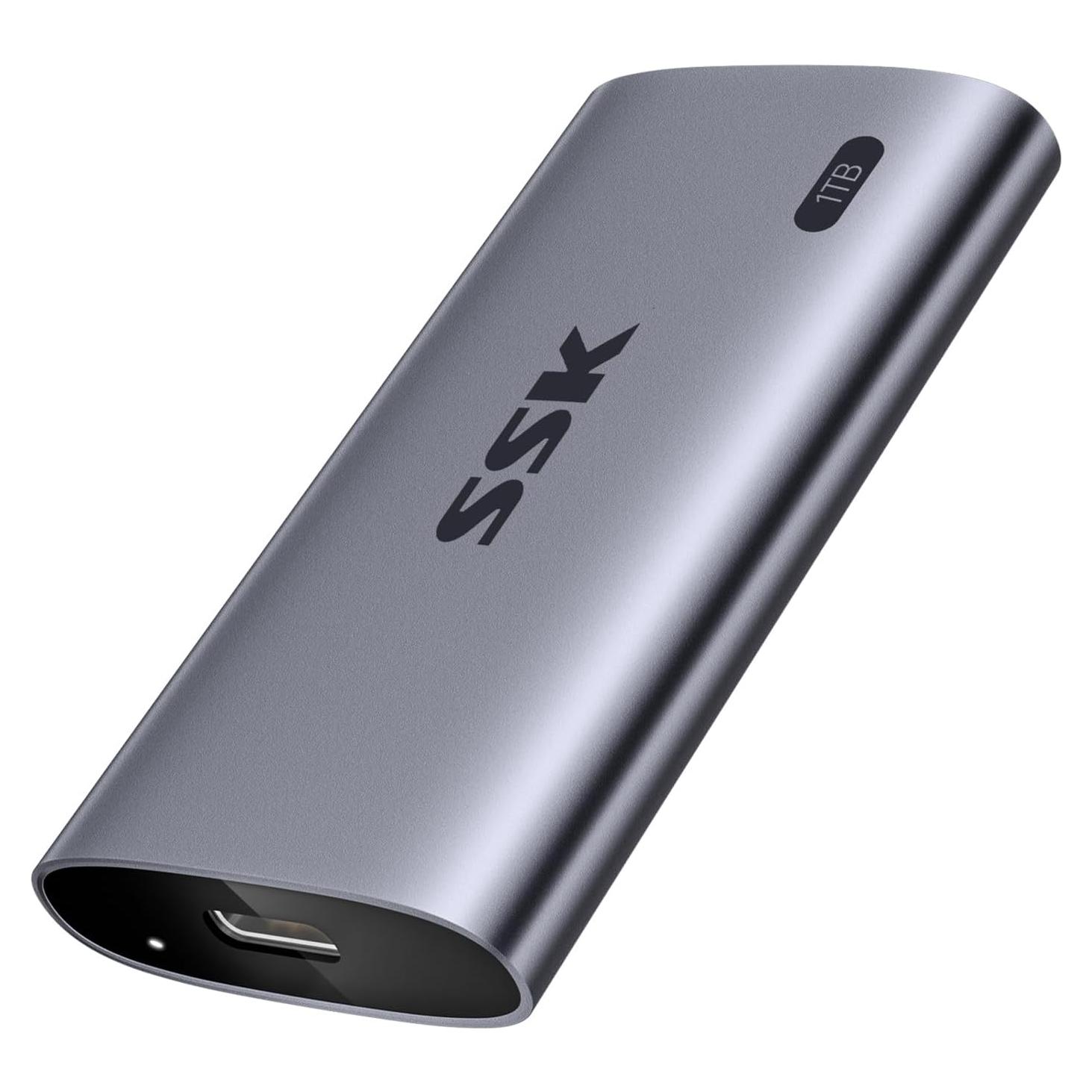 SSD Externo SSK 1TB USB 3.2 Gen2x2 hasta 2000MB/s Plata