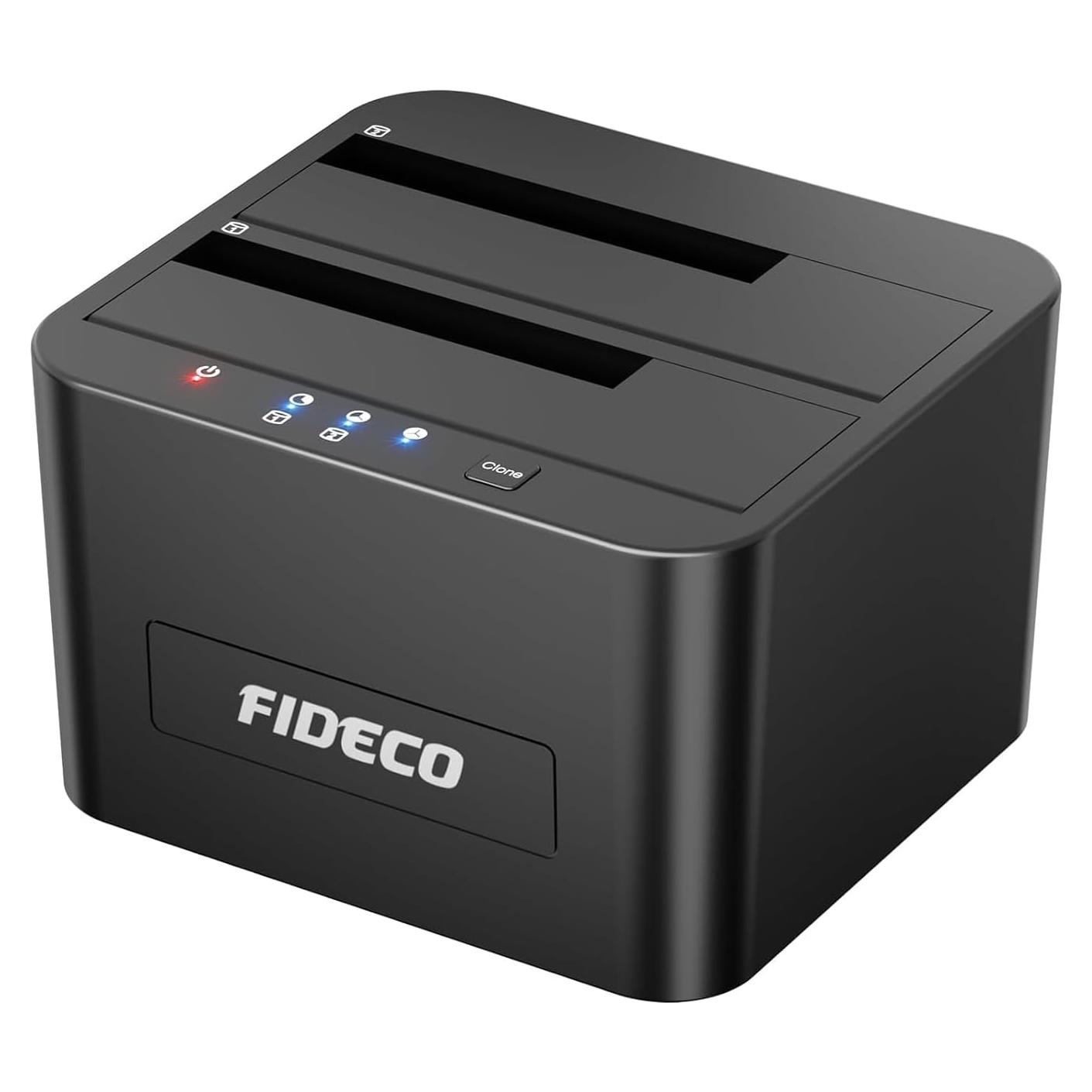 Estación de Acoplamiento HDD FIDECO USB 3.0 Doble Bahía 2.5/3.5"