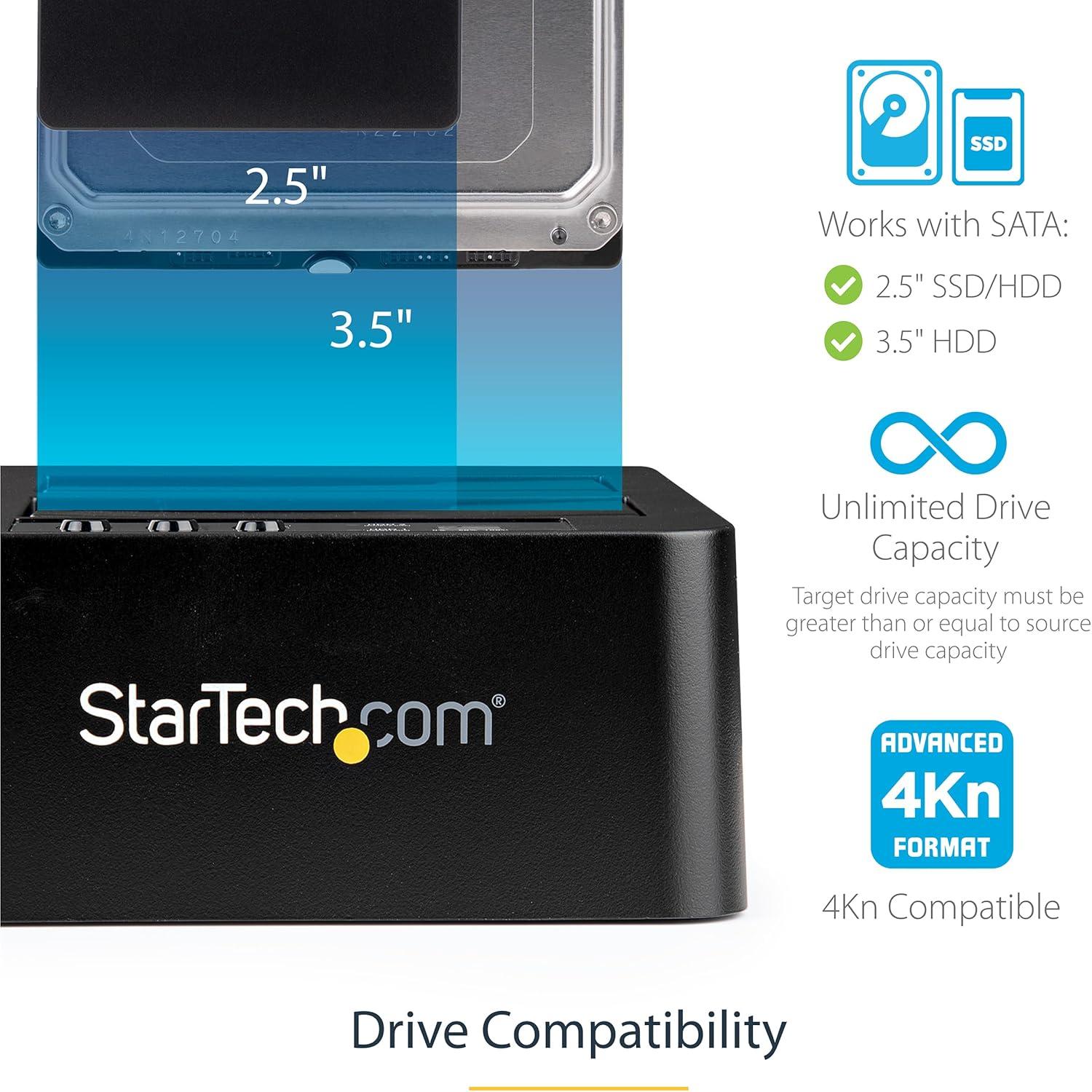Duplicador de Disco Duro StarTech.com 2 Bahías USB 3.0 eSATA
