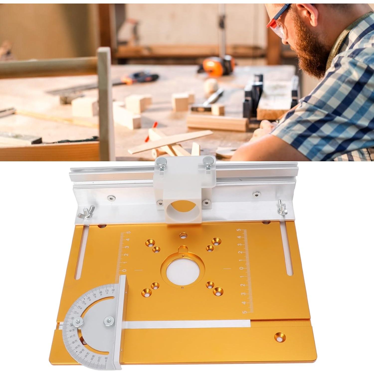 Placa de Inserción para Mesa de Router Yctze Aluminio 27.94x21.92cm