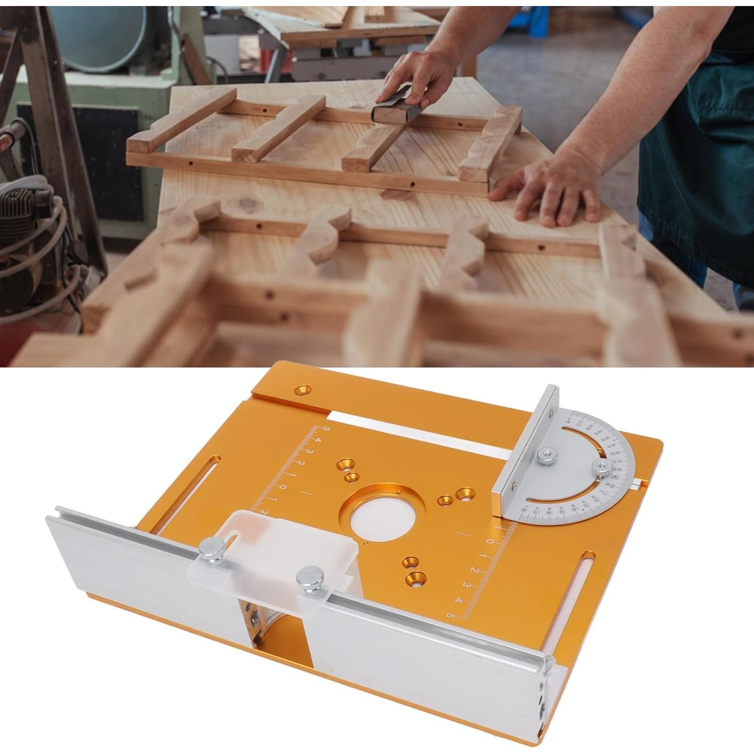 Placa de Inserción para Mesa de Router Yctze Aluminio 27.94x21.92cm