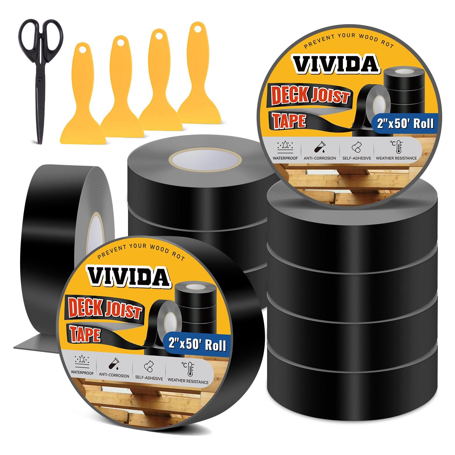 Cinta Butílica VIVIDA 2" x 15.24 m - 10 Rollos Impermeable