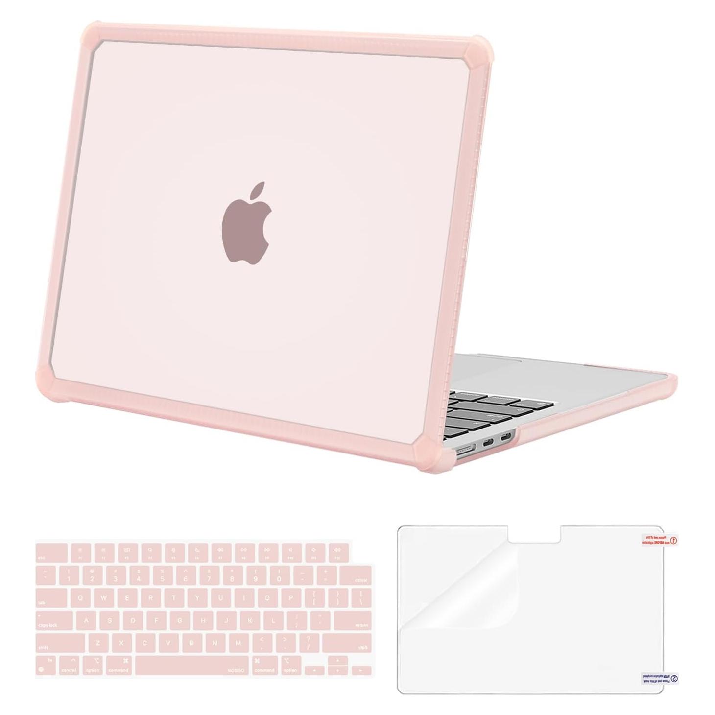 Funda Dura Mosiso para MacBook Air 13.6 Rosa 2025-2022