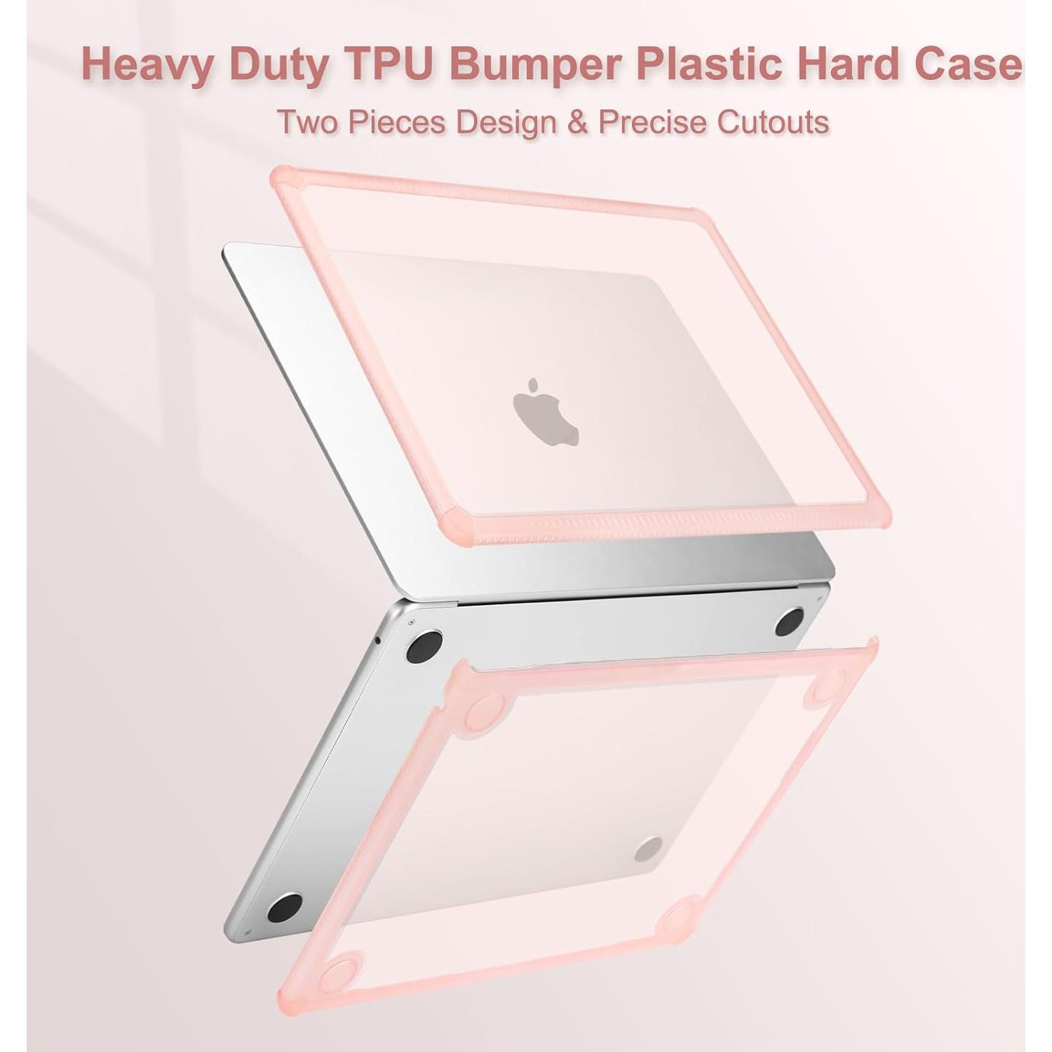 Funda Dura Mosiso para MacBook Air 13.6 Rosa 2025-2022