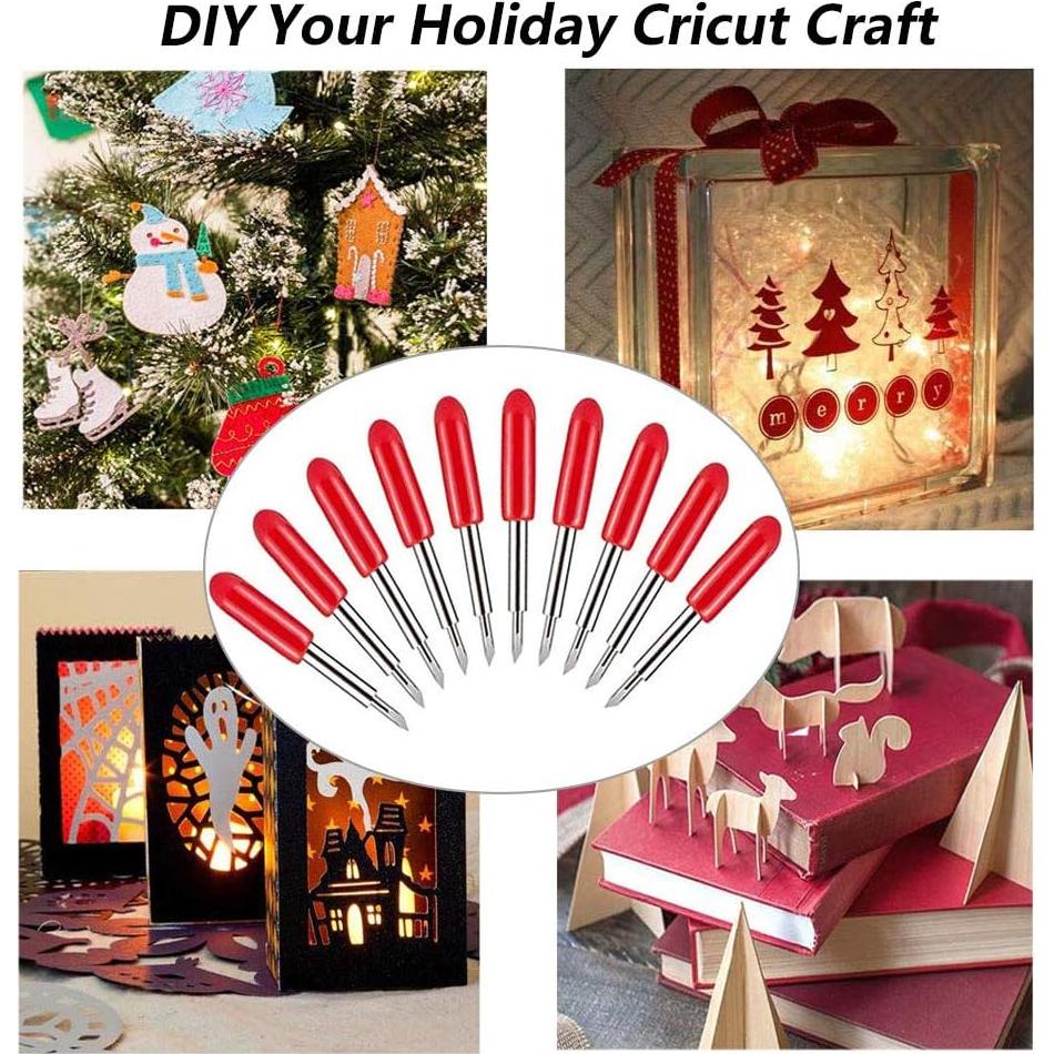 Cuchillas de Reemplazo Elefama 40PCS para Cricut 45 Grados